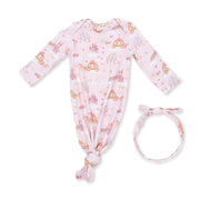 Princess Unicorns And Castle - Knotted Gown And Knot Headband