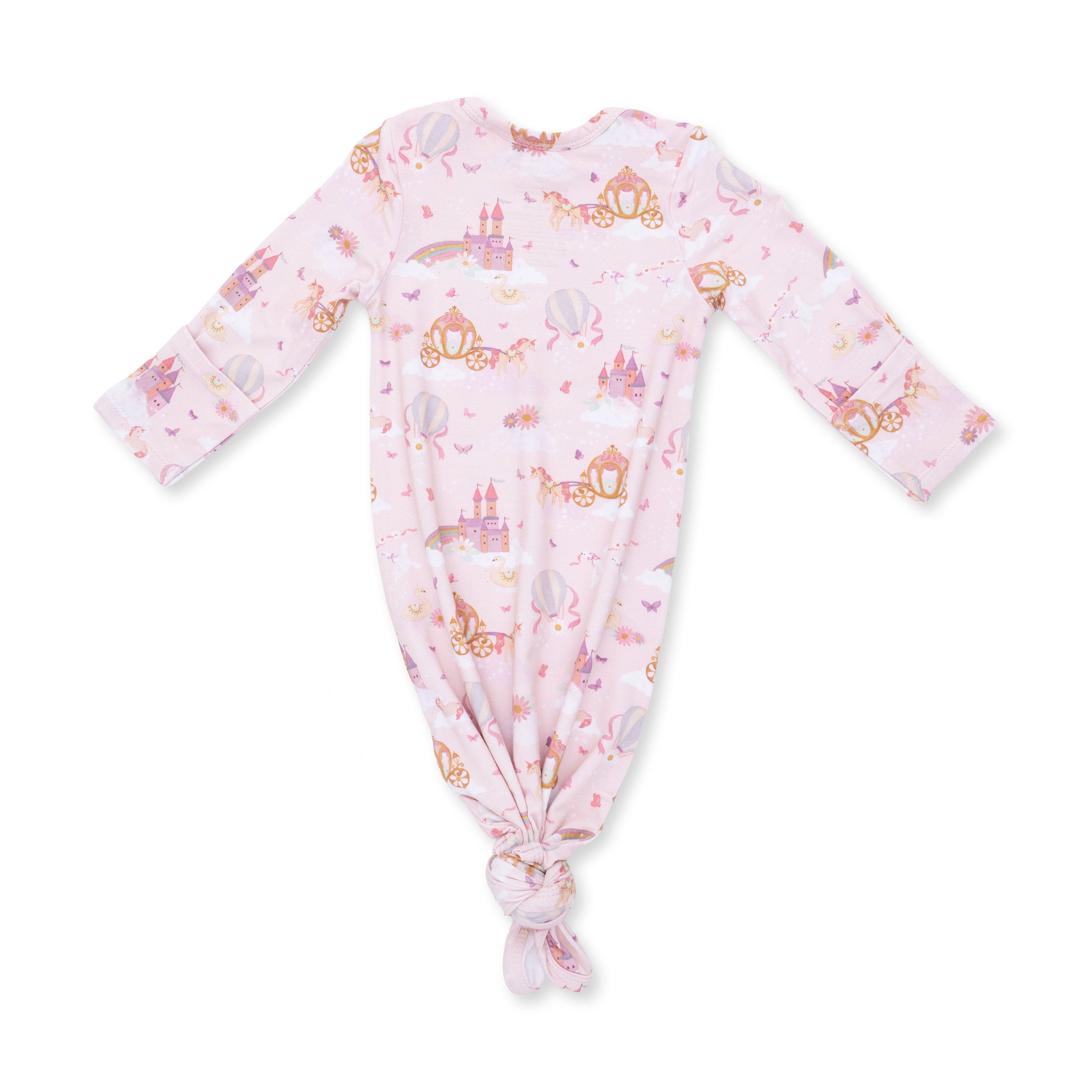Princess Unicorns And Castle - Knotted Gown And Knot Headband
