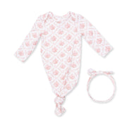 Rose Bow Lattice - Knotted Gown And Knot Headband