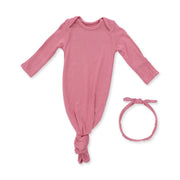 Solid Baroque Rose - Knotted Gown And Knot Headband