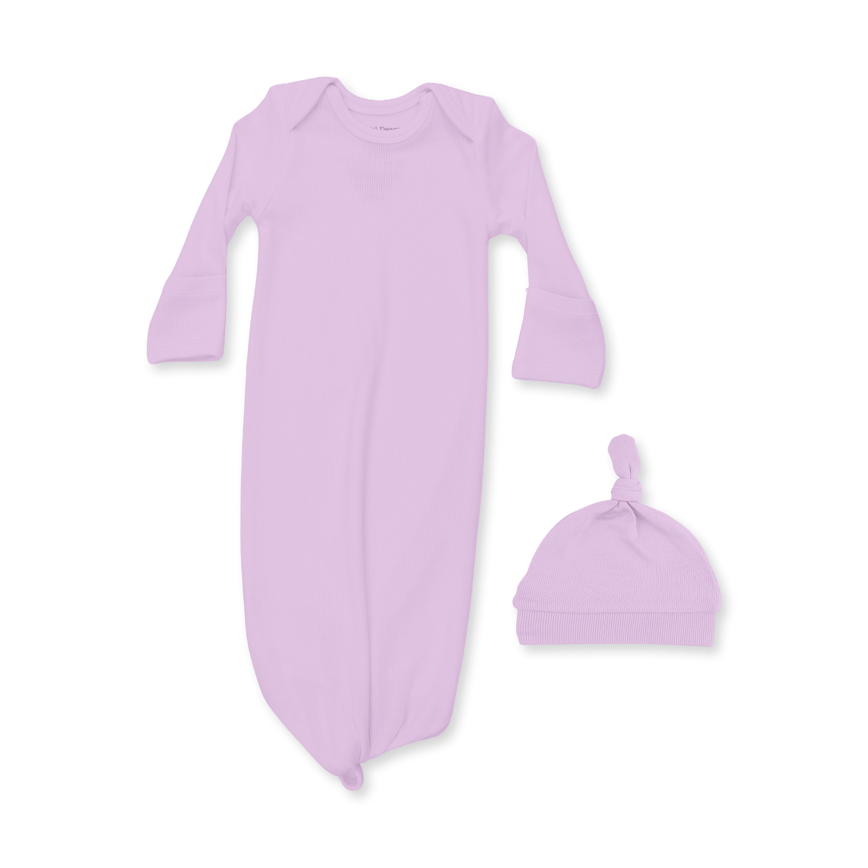 Solid Winsome Orchid - Knotted Gown And Knotted Hat