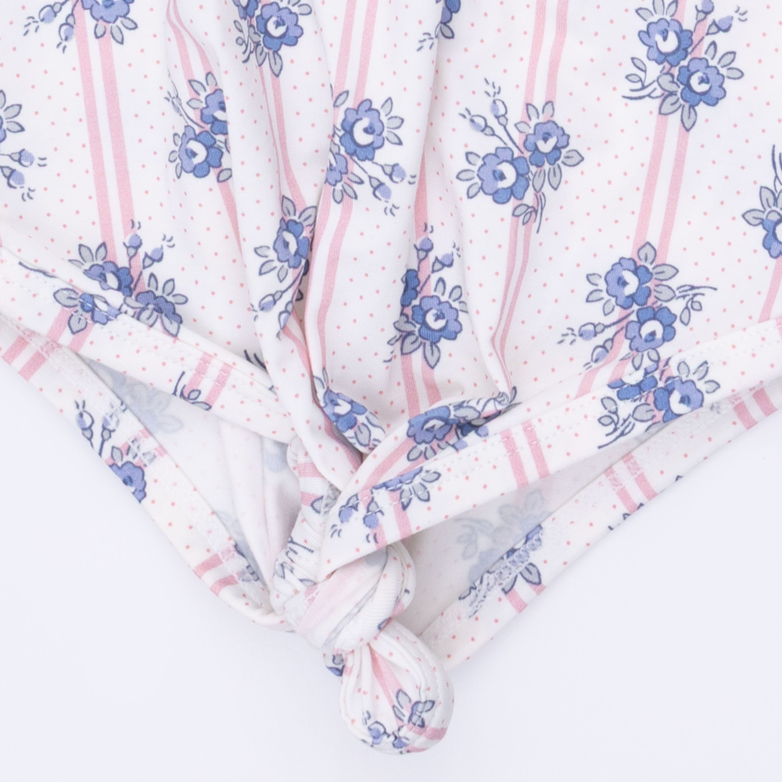 Stripe Dot Roses - Knotted Gown And Headband