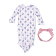 Stripe Dot Roses - Knotted Gown And Headband