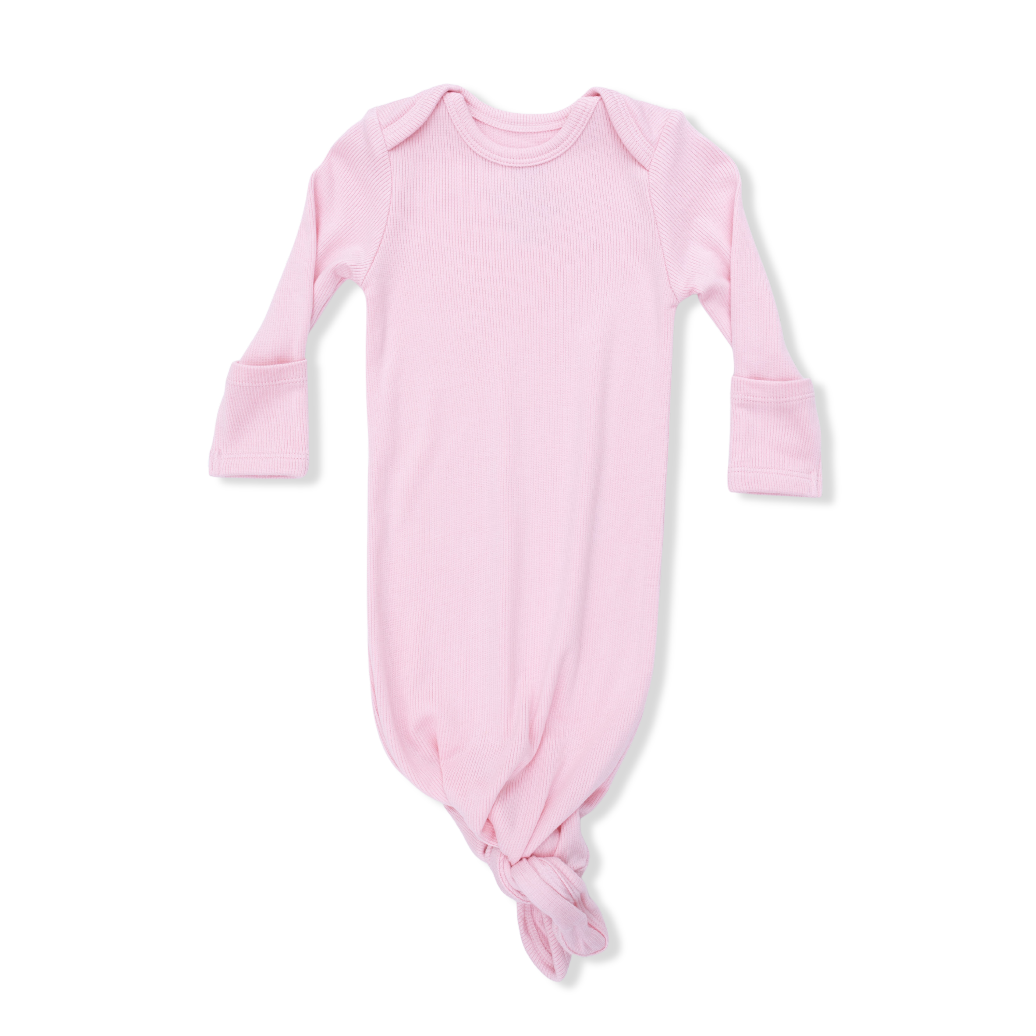 Solid Romance Rose Rib - Knotted Gown And Headband