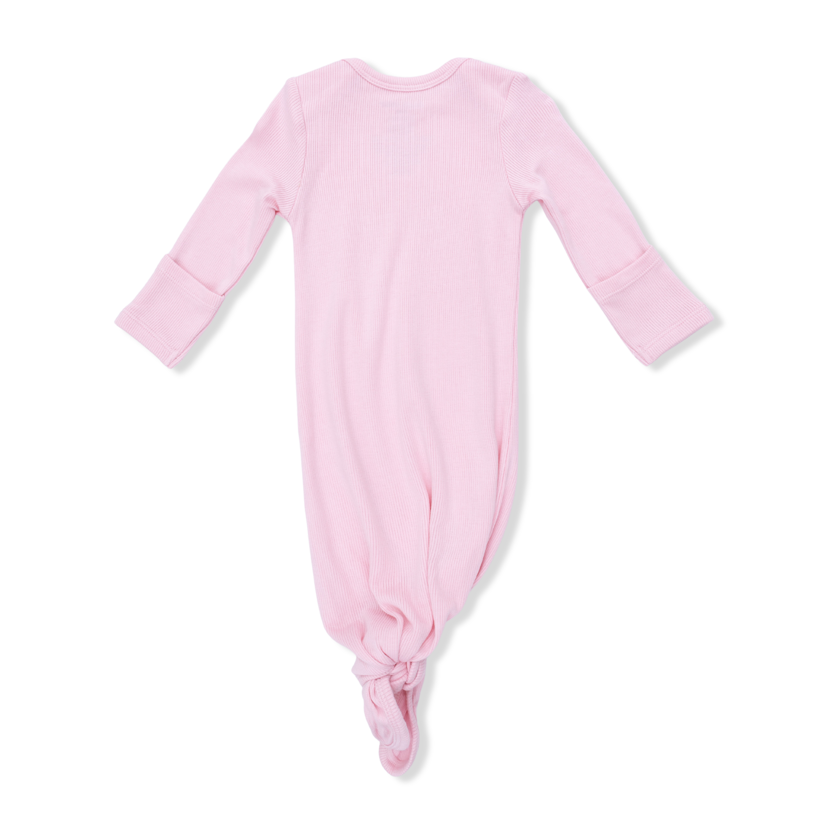 Solid Romance Rose Rib - Knotted Gown And Headband