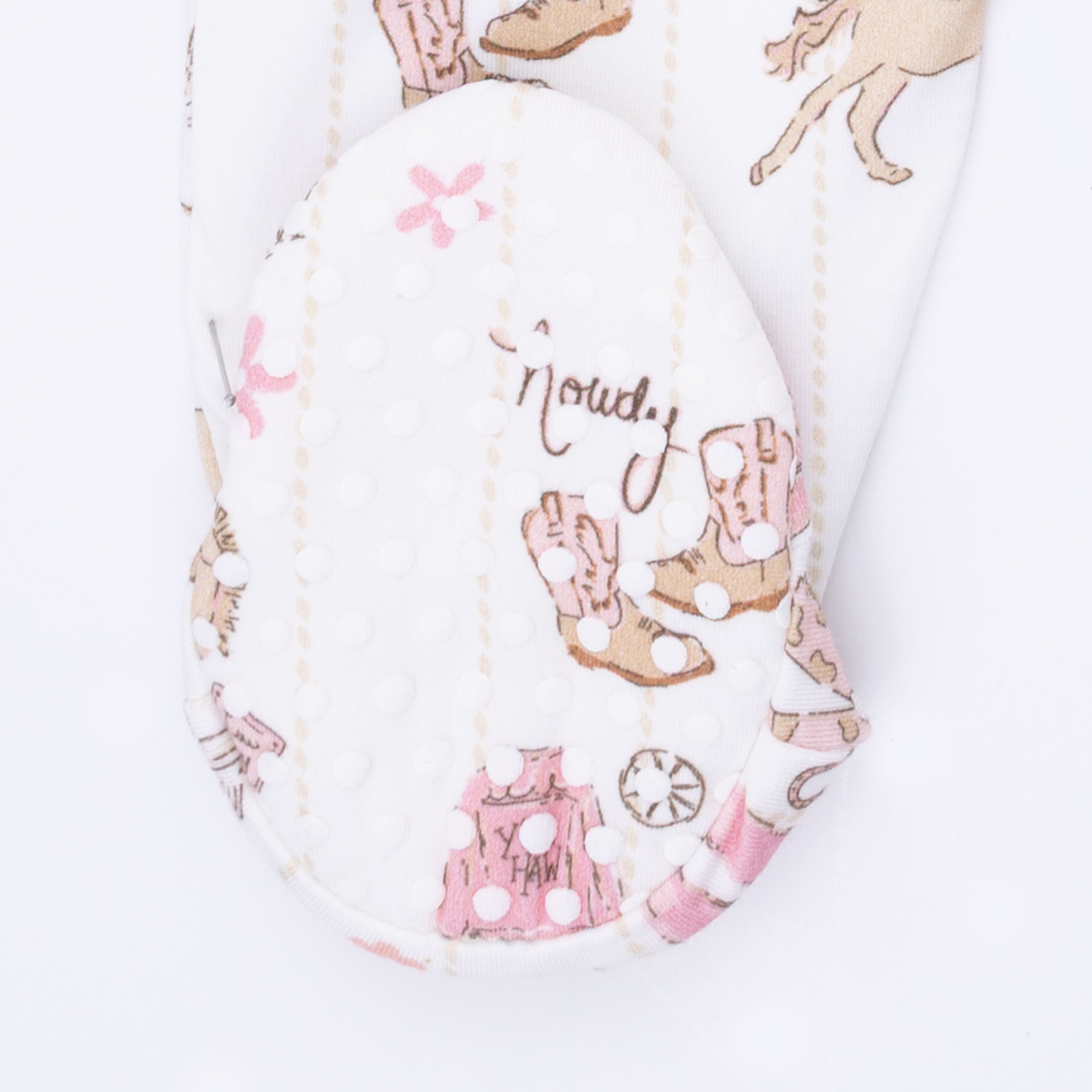 Cowgirl Nursery - 2 Way Ruffle Front Zipper Footie