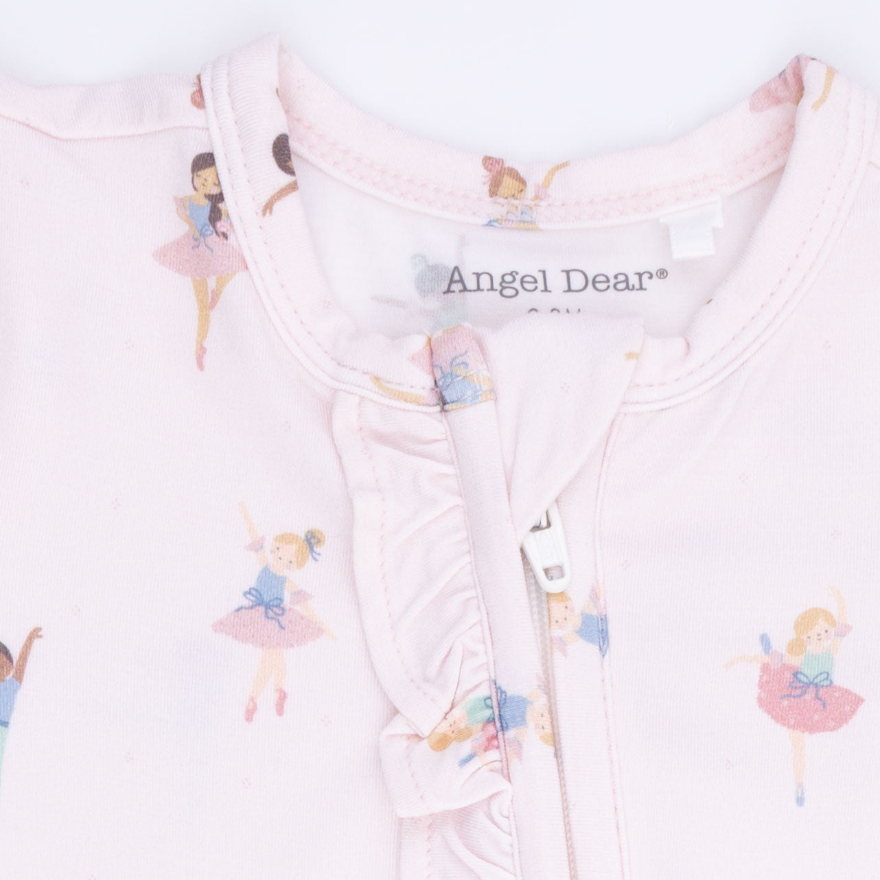 Petite Ballet  - 2 Way Ruffle Front Zipper Footie