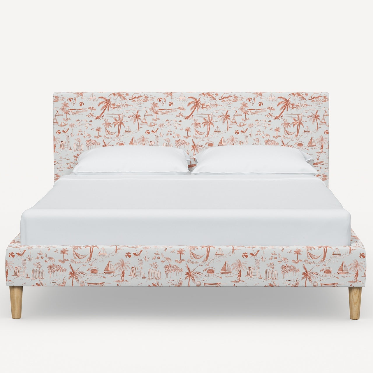 La Spezia Platform Bed with Fancy Cone Legs