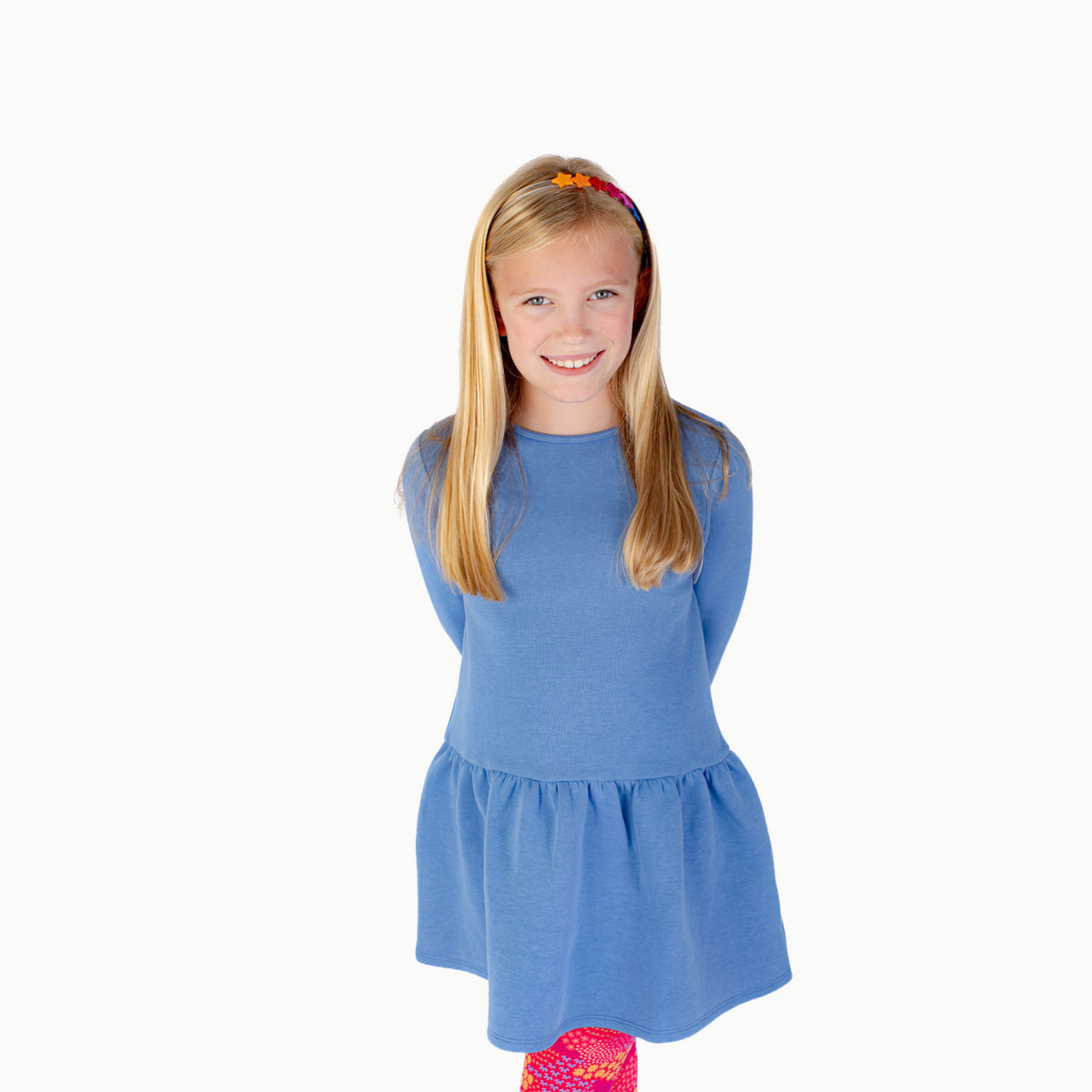 Long Sleeve Tennis Dress In Light Blue