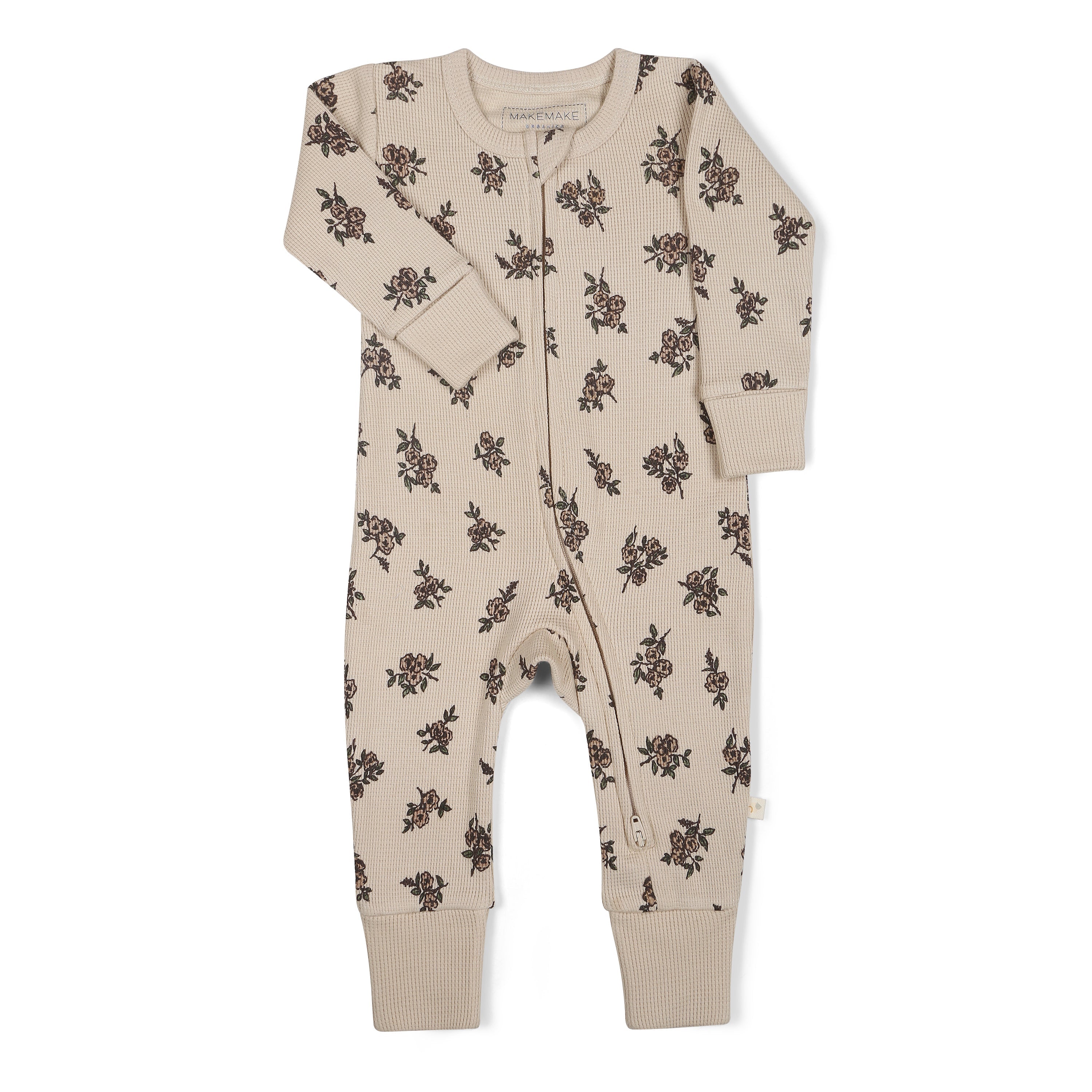 Organic 2-way Zip Romper - Posy