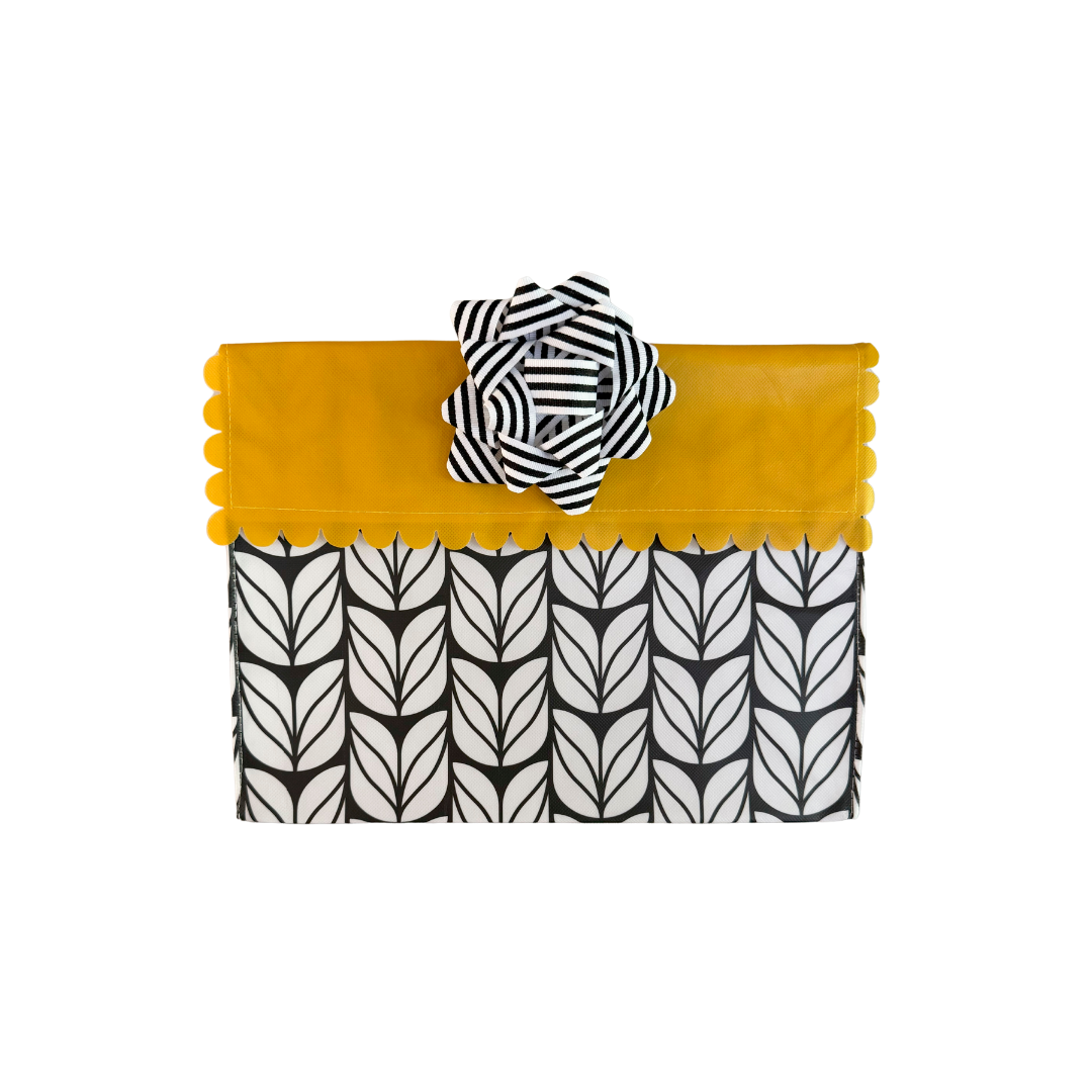 Everbow: Black (reusable Gift Wrap Bags – Sustainable, Foldable, Eco-friendly)