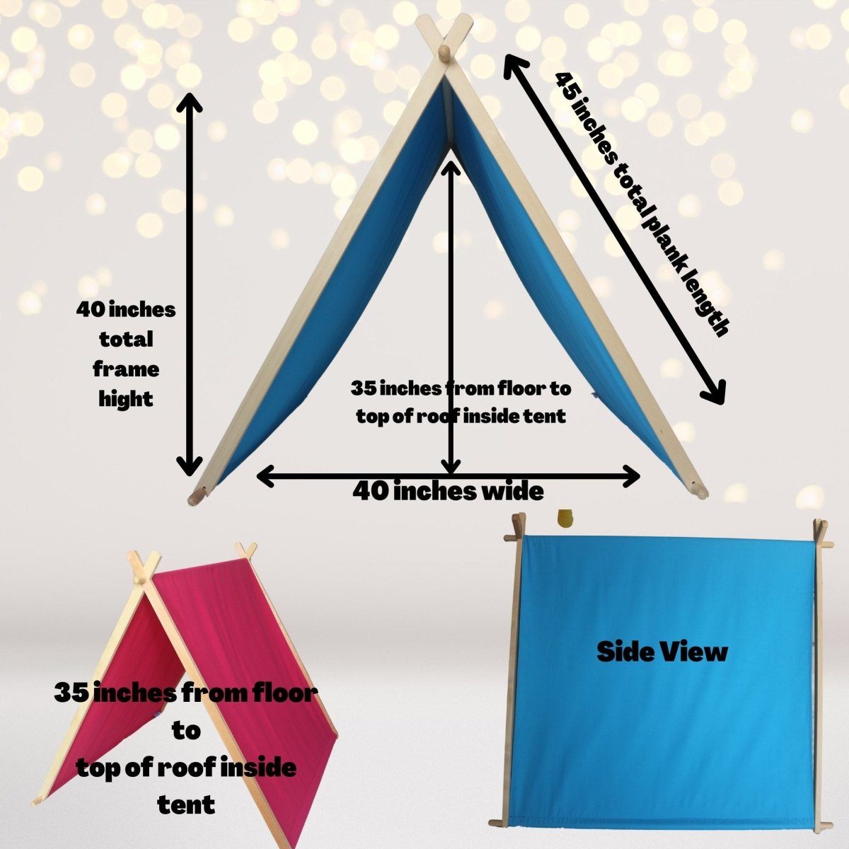Kids Avocado Teepee Tent Gift Set