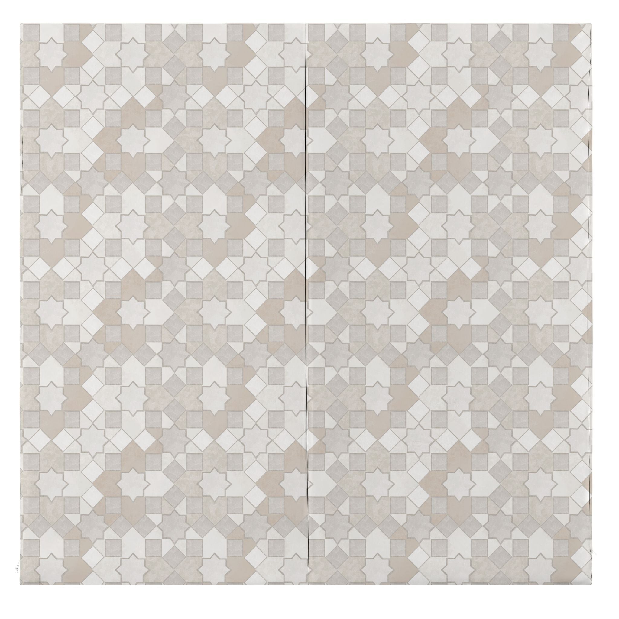 Grey Mosaic Vegan Leather Mat