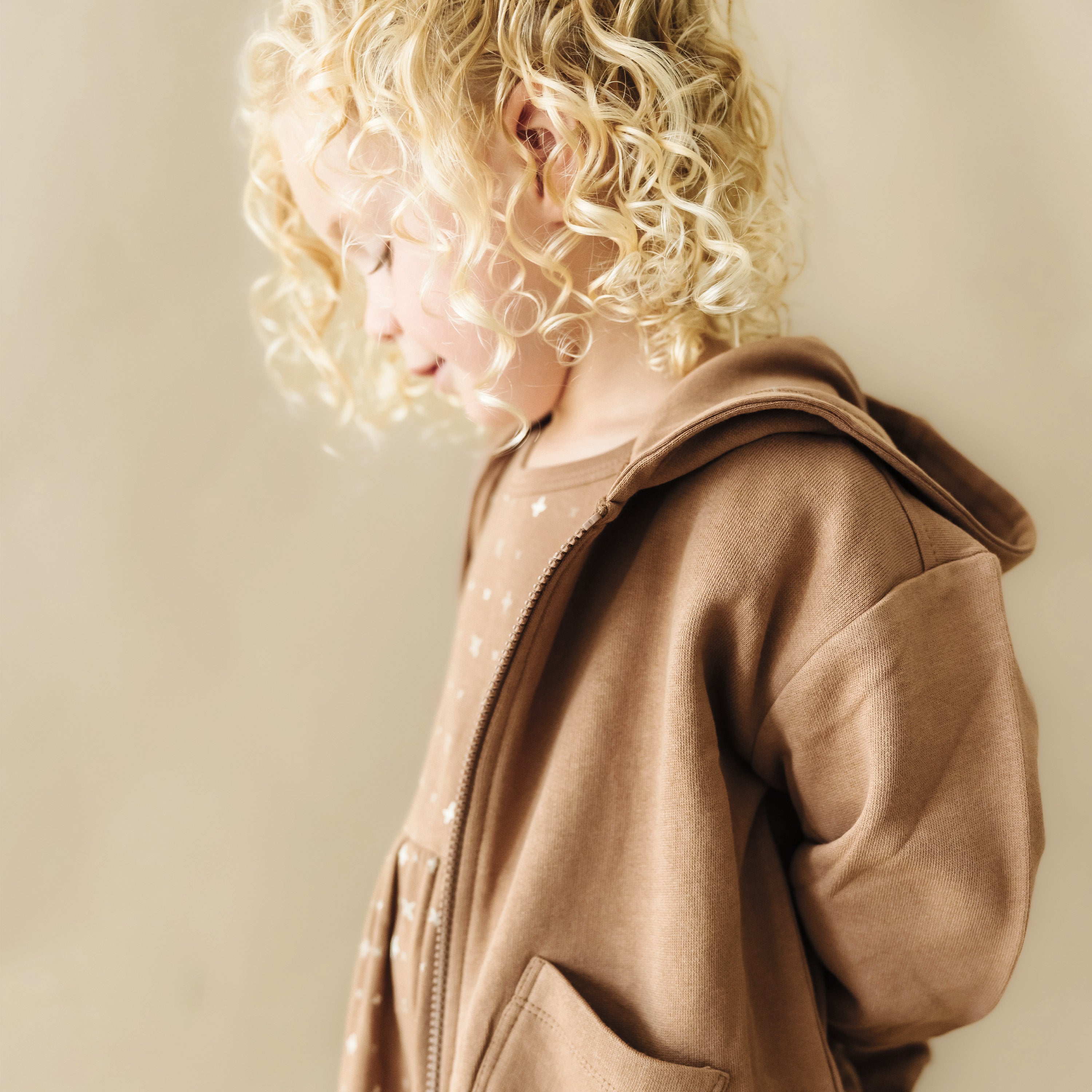 Organic Hooded Jacket - Cocoa