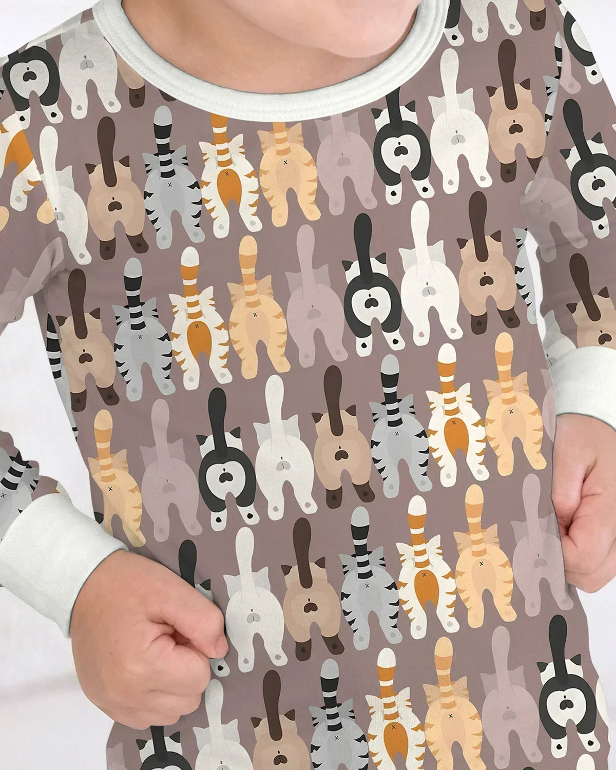 Cheeky Tails Bamboo Two Piece Long Sleeve Pajama Set