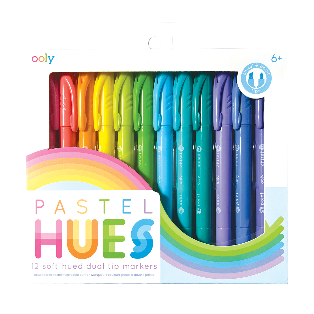 Pastel Hues Dual Tip Markers - Set of 12 by OOLY