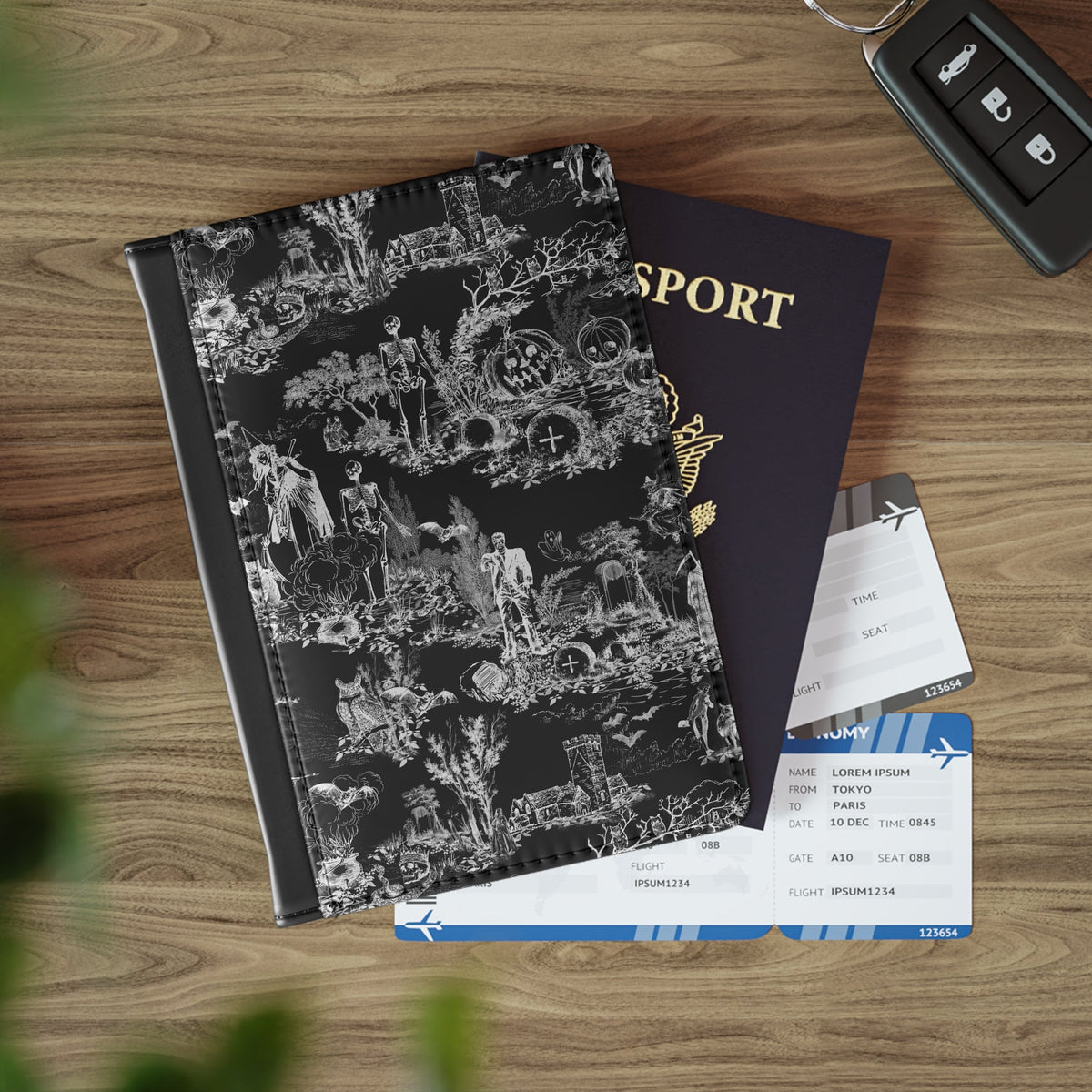 Halloween Toile Passport Cover
