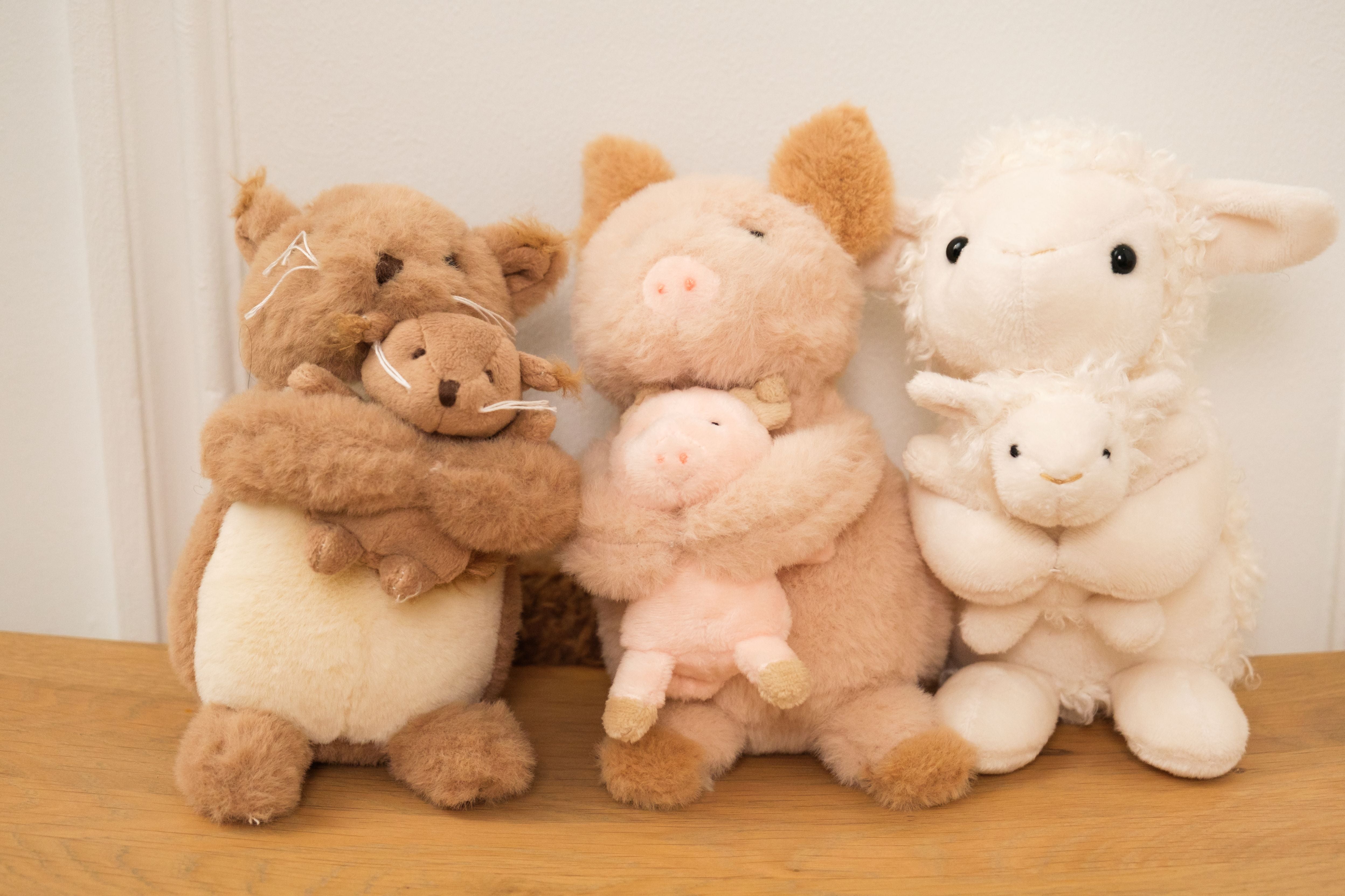 Plush Lamb with Baby