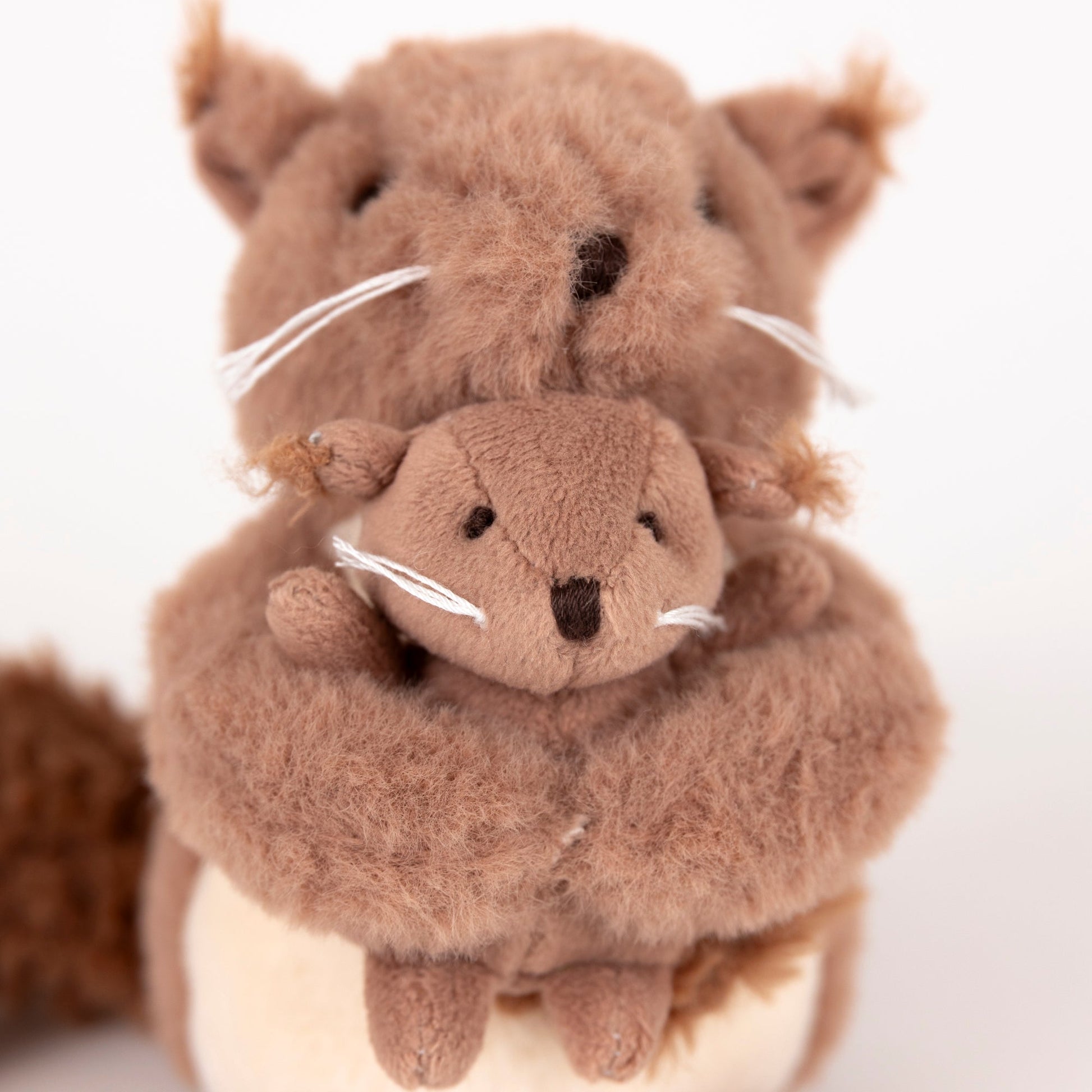 Plush Squirrel with Baby