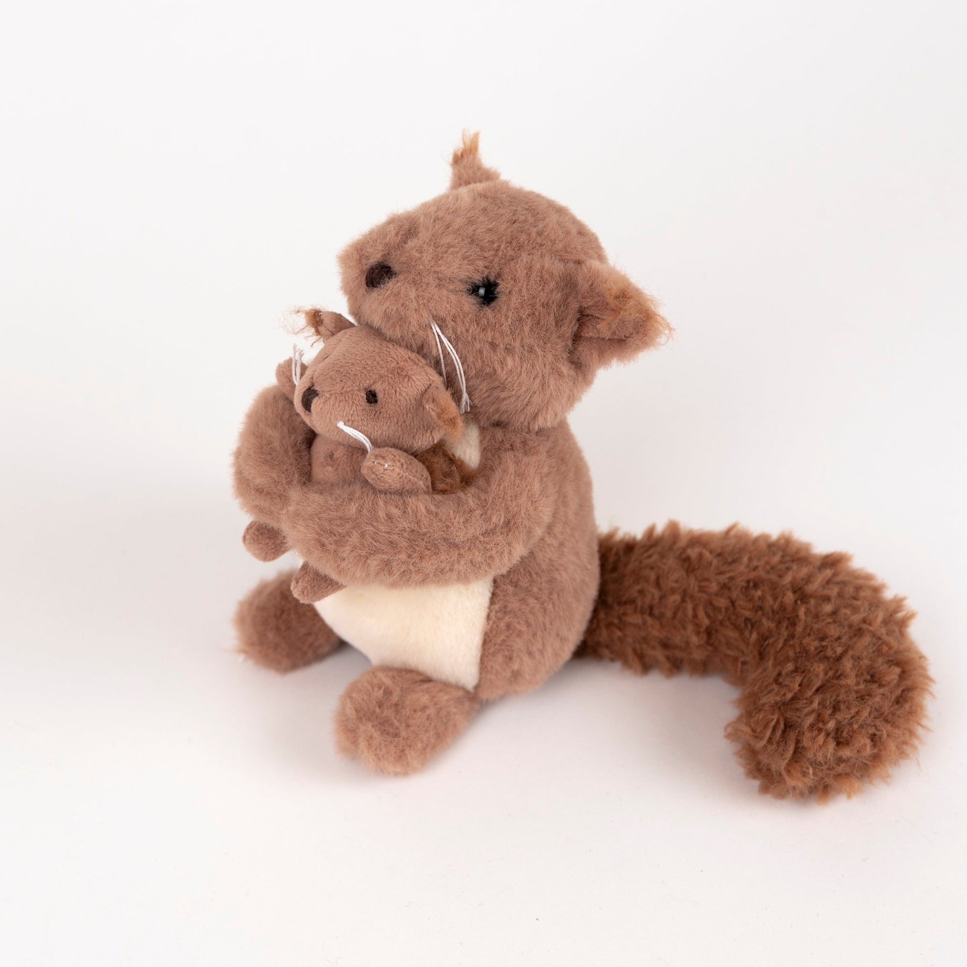 Plush Squirrel with Baby