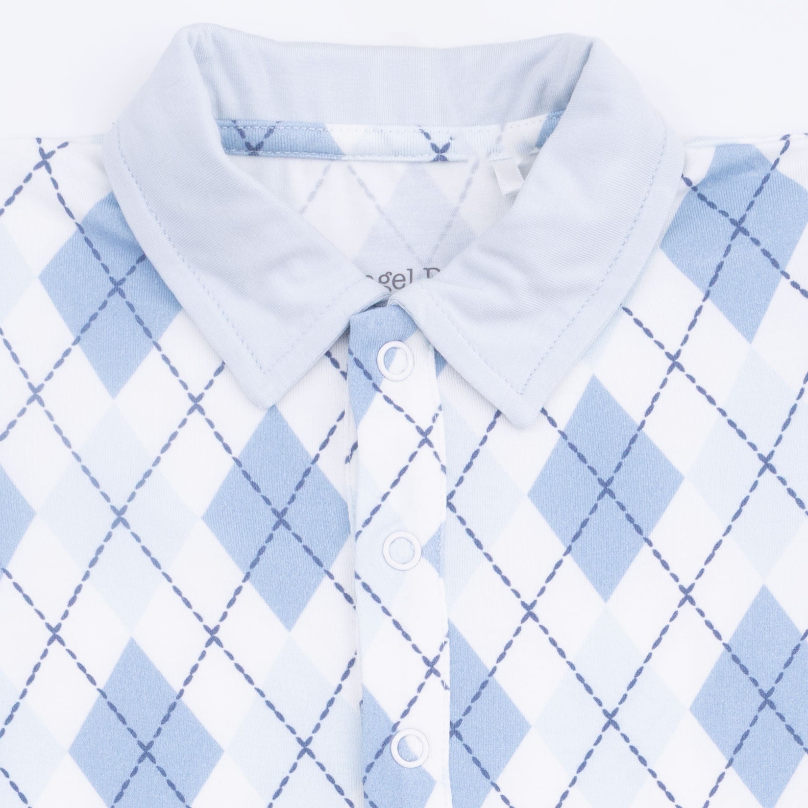 Blue Argyle - Short Playsuit