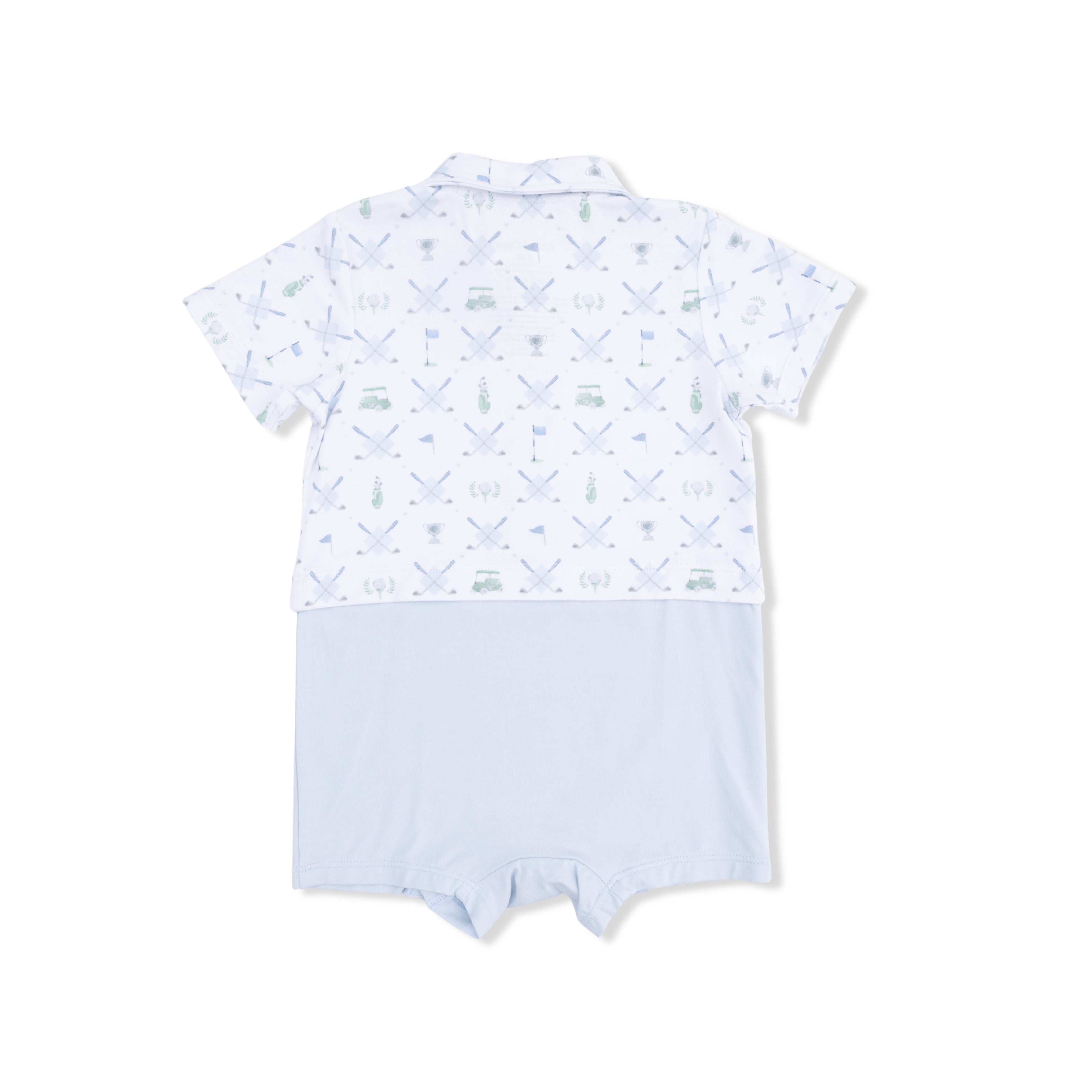 Golf Trellis Blue - Short Playsuit
