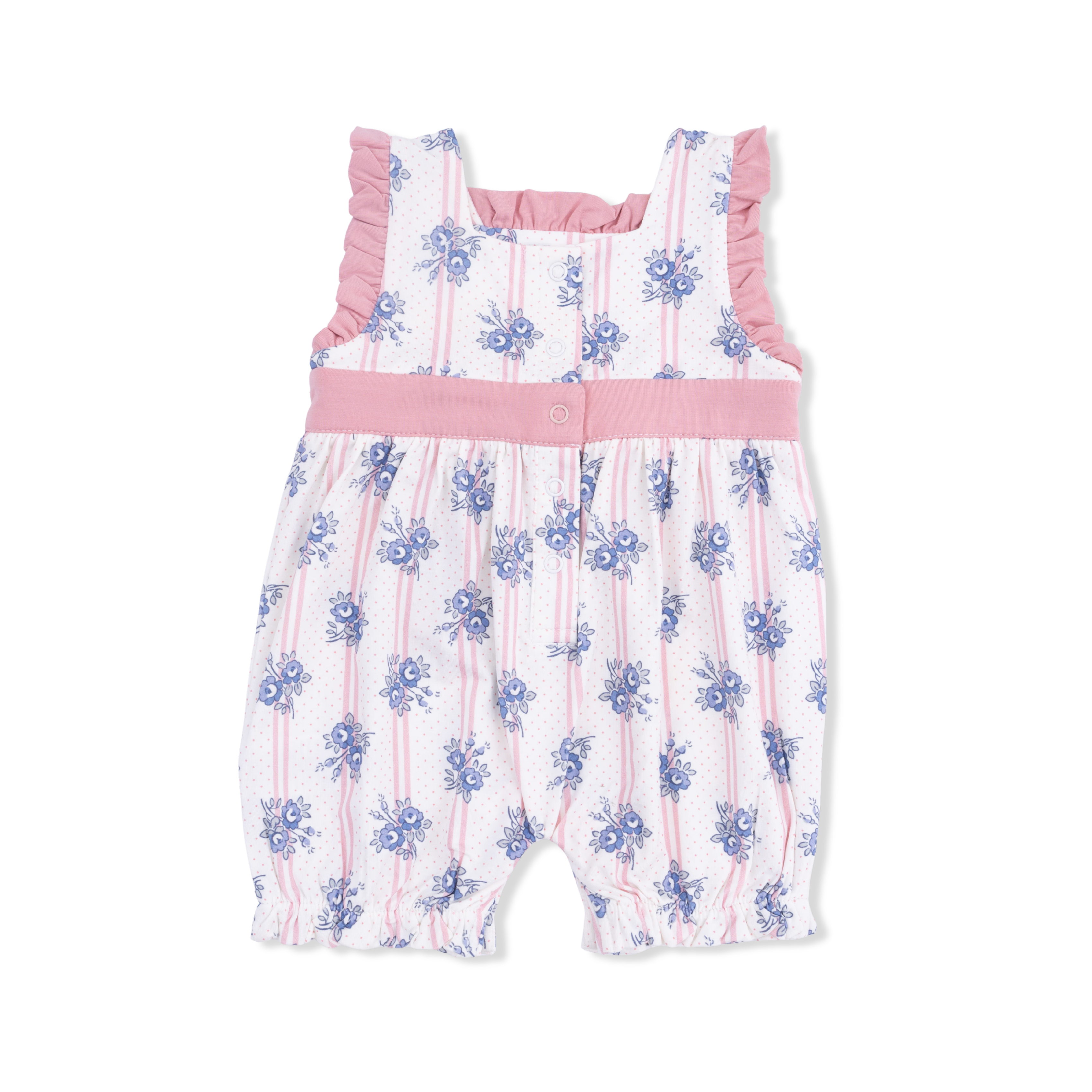 Stripe Dot Roses - Bow Playsuit