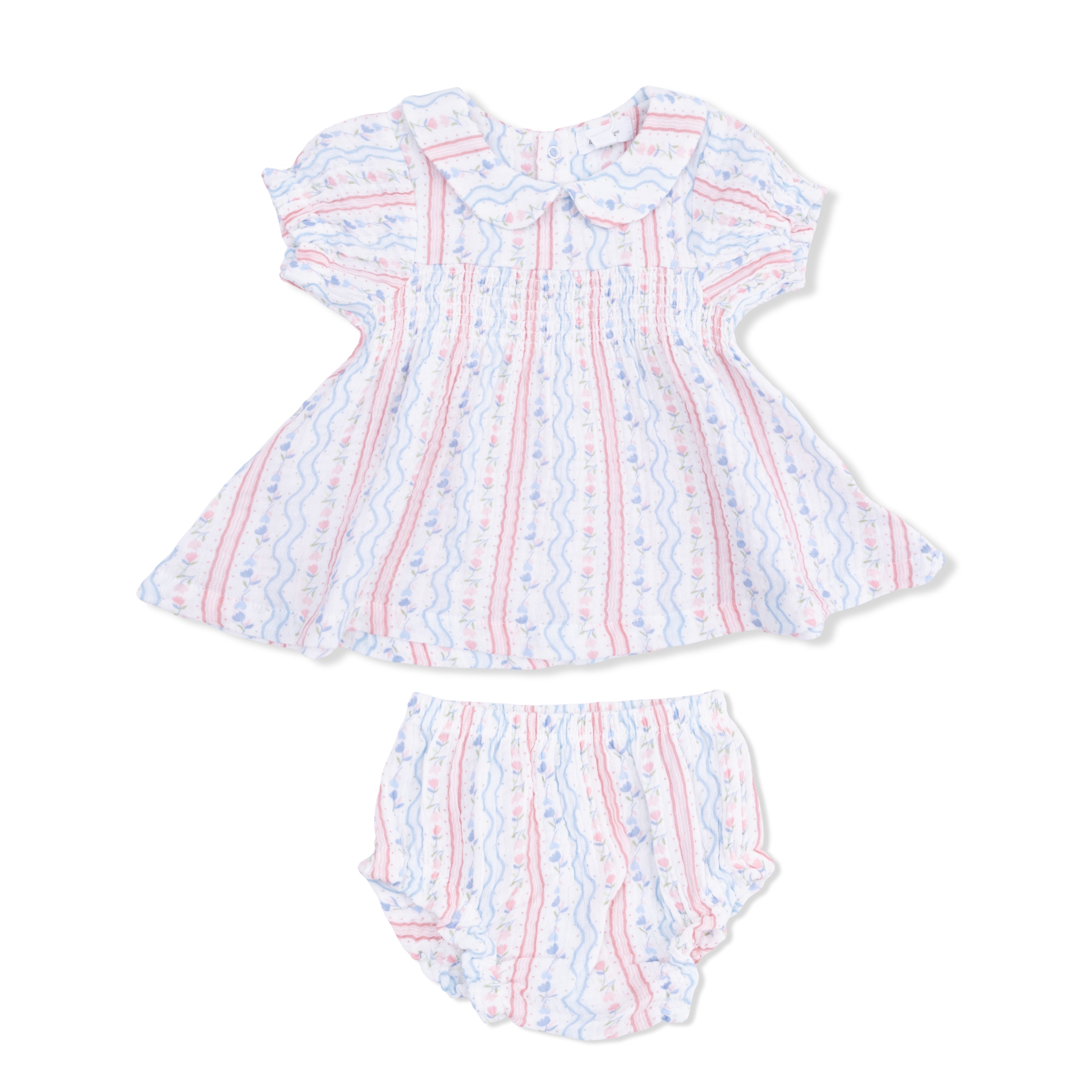 Tulip Stripe - Smocked Dress Set