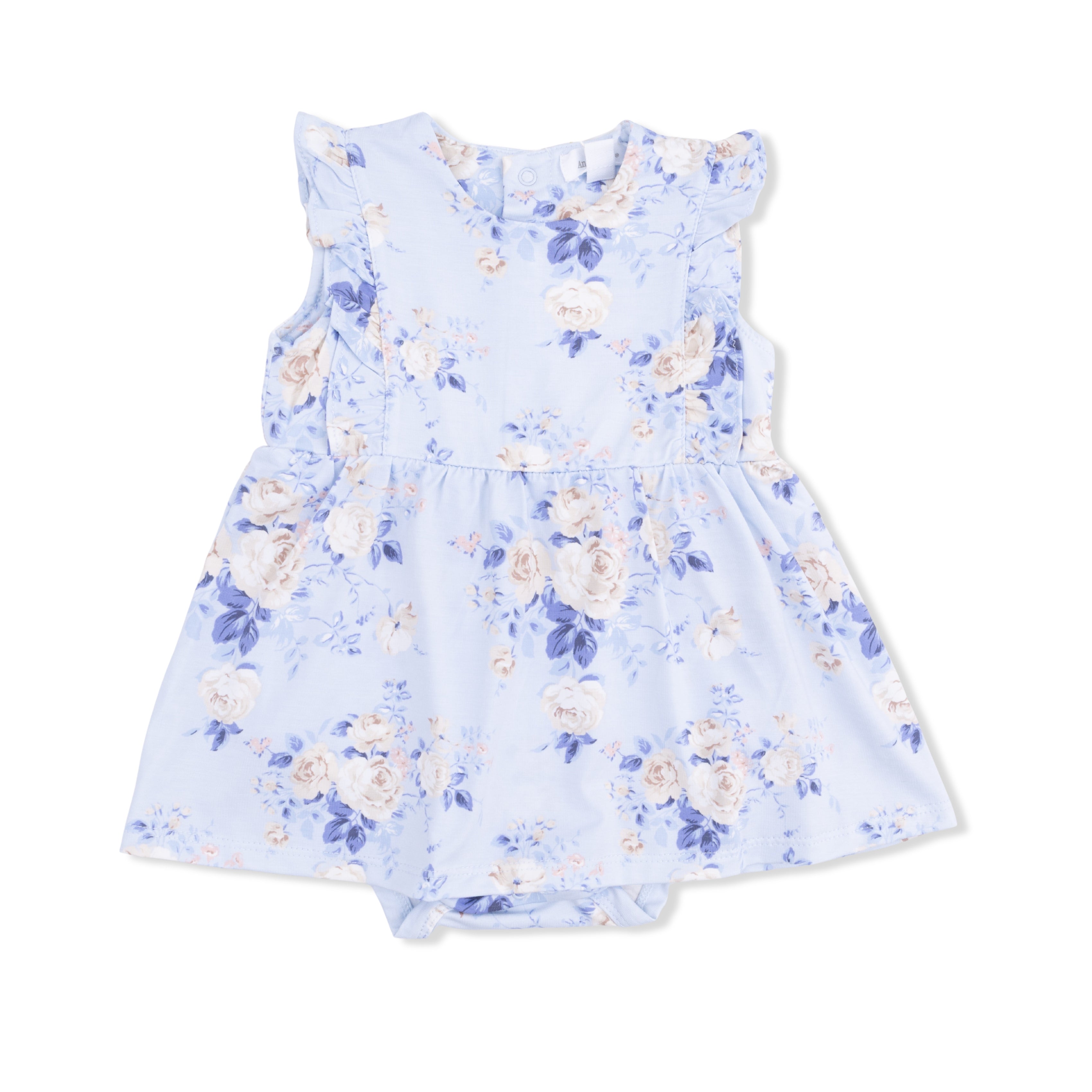 Ashley Rose Floral - Ruffle Bodysuit Dress