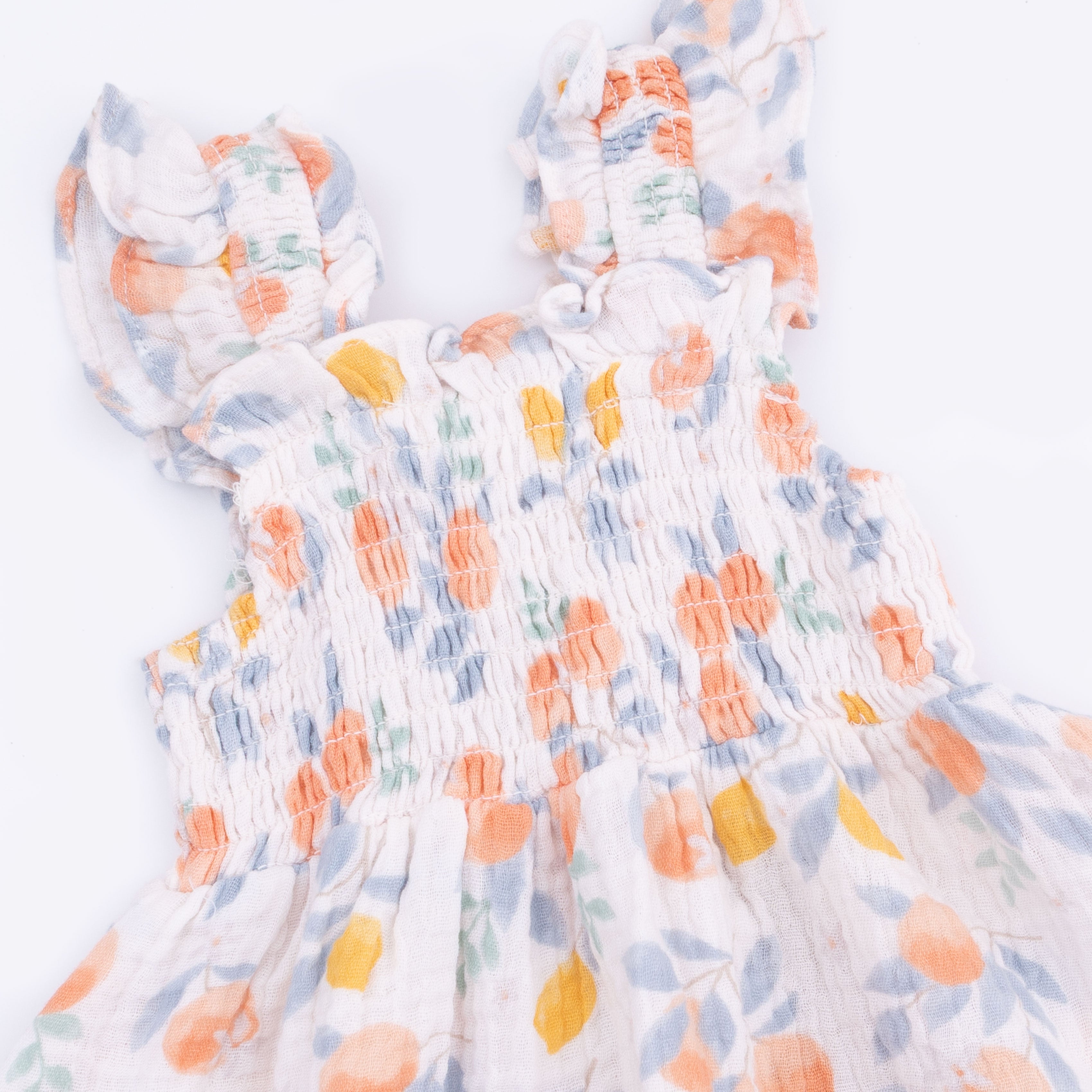 Citrus Floral  - Smocked Sundress With Bloomer