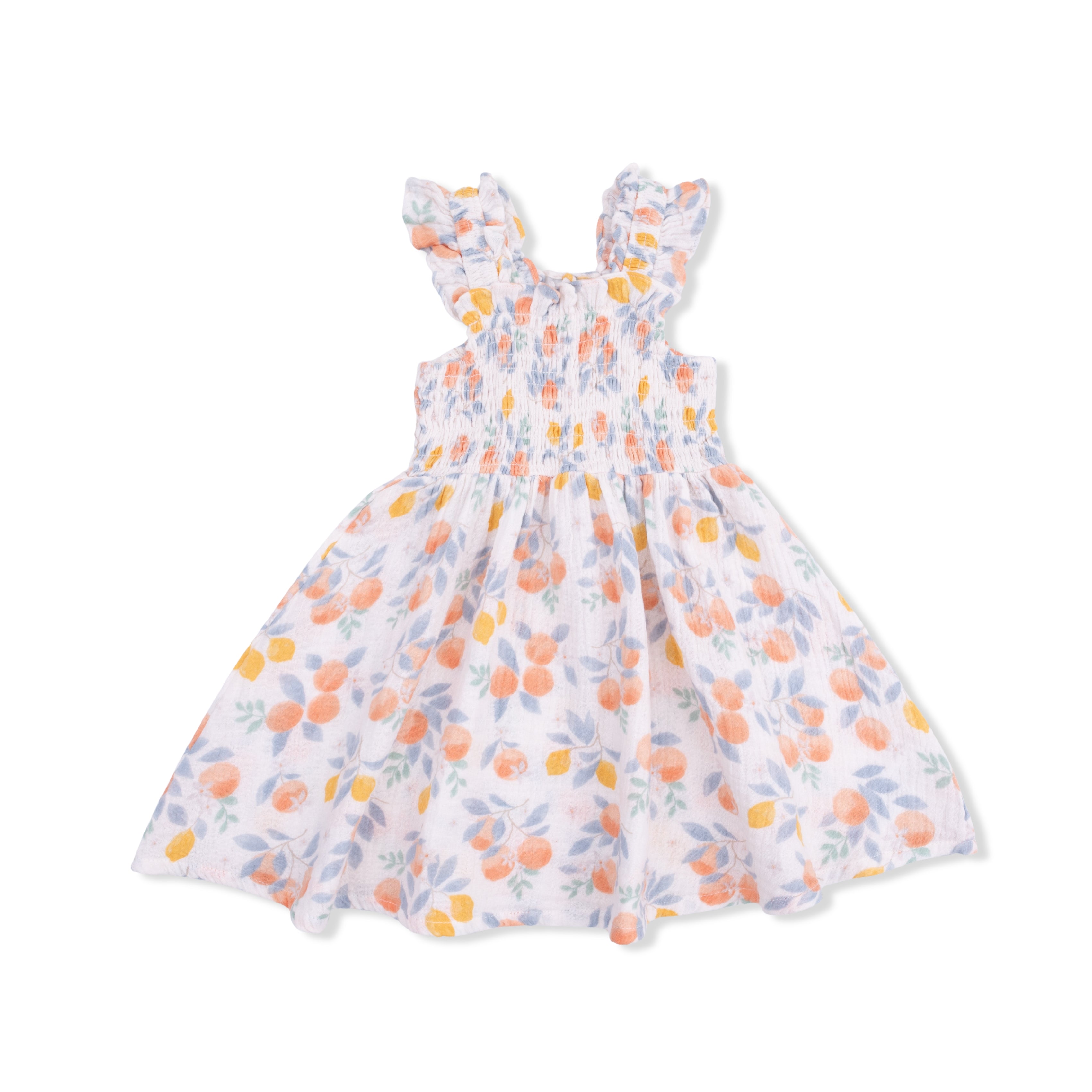 Citrus Floral  - Smocked Sundress With Bloomer