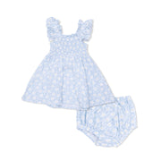 Western Daisies - Smocked Sundress With Bloomer