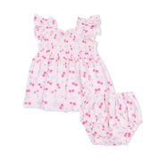 Sweet Bow Cherries - Baby Doll Tunic And Bloomer Set