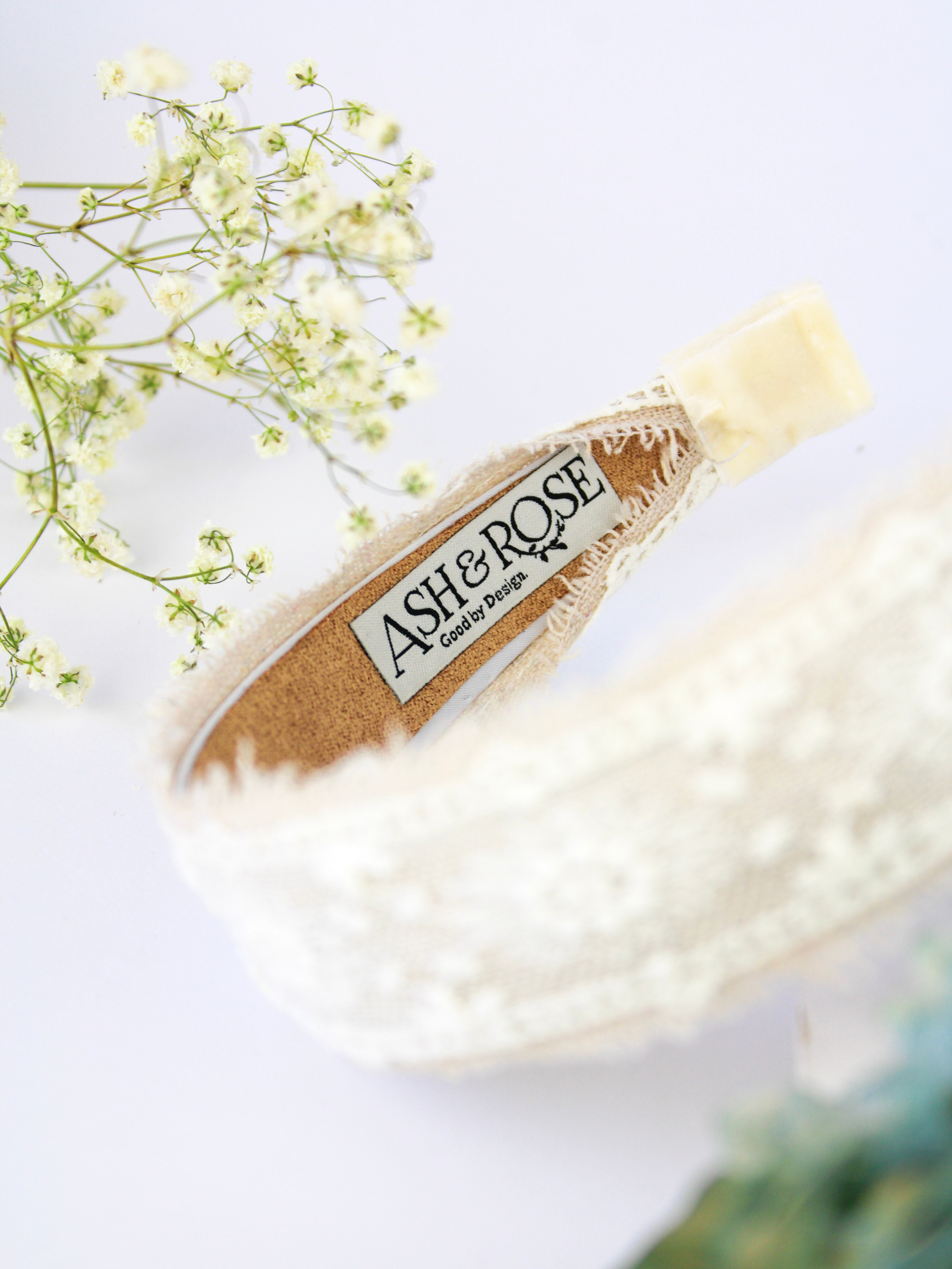 Clara Lace And Linen Headband
