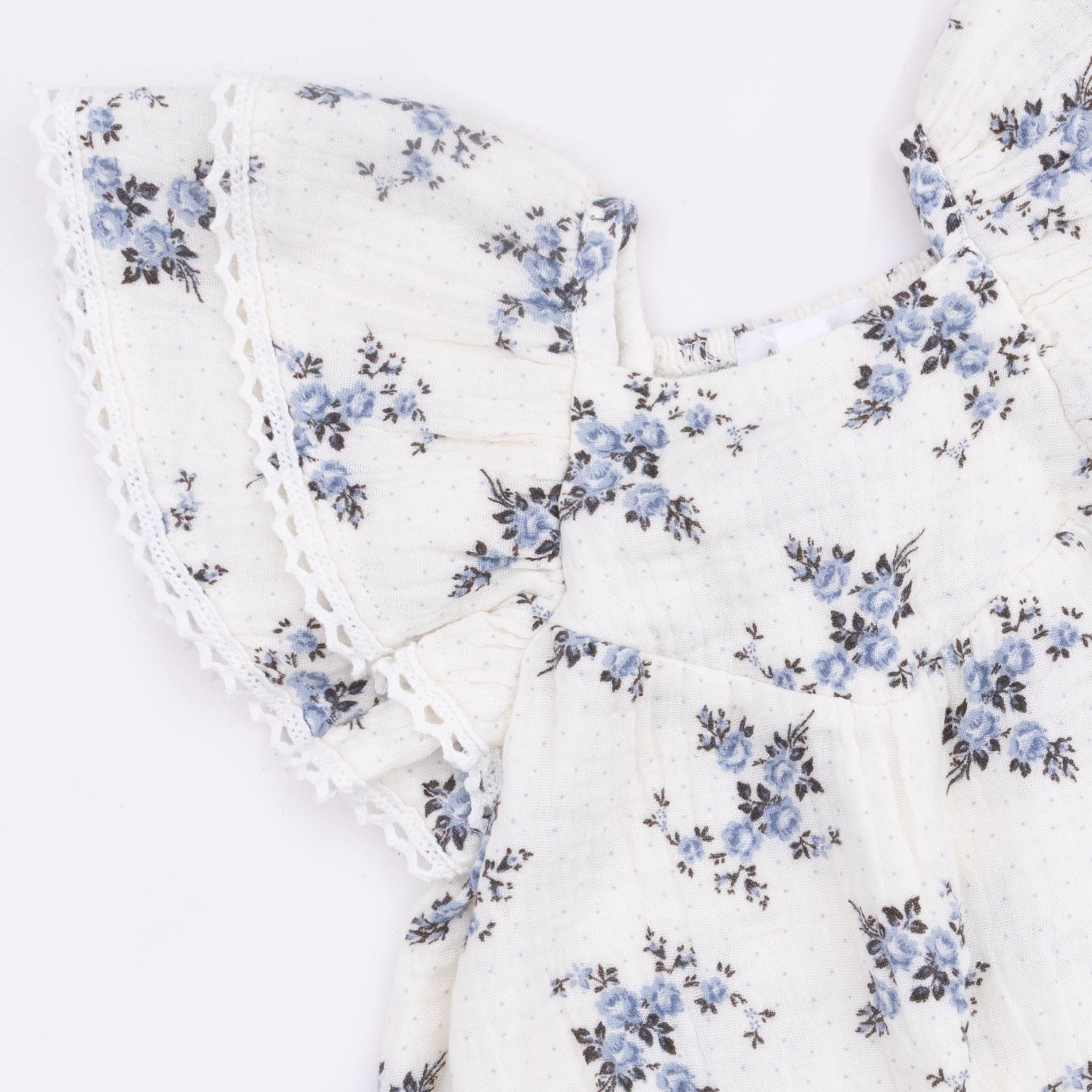 Belle Rosette Dot - V-neck Bubble