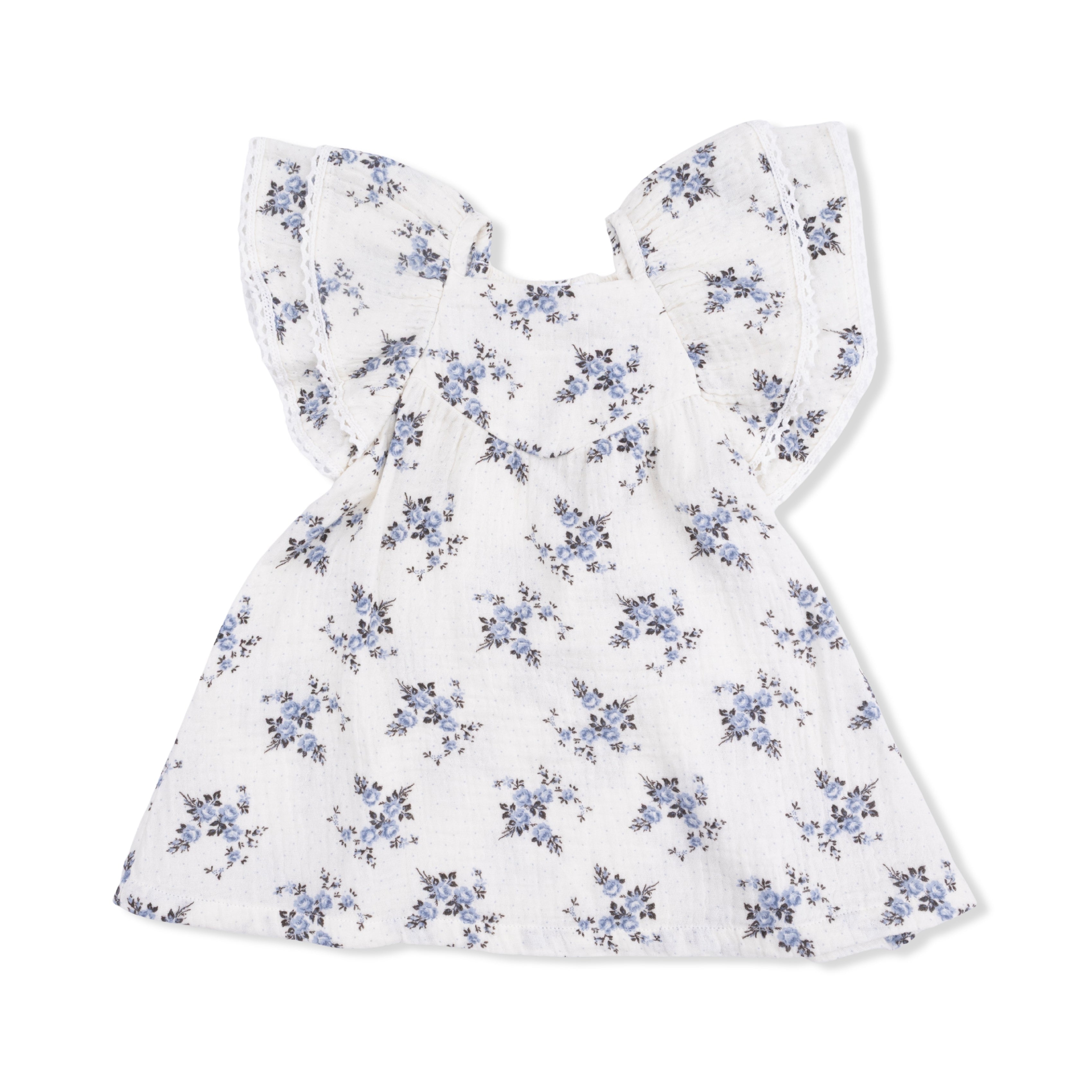 Belle Rosette Dot - V-neck Dress And Bloomer