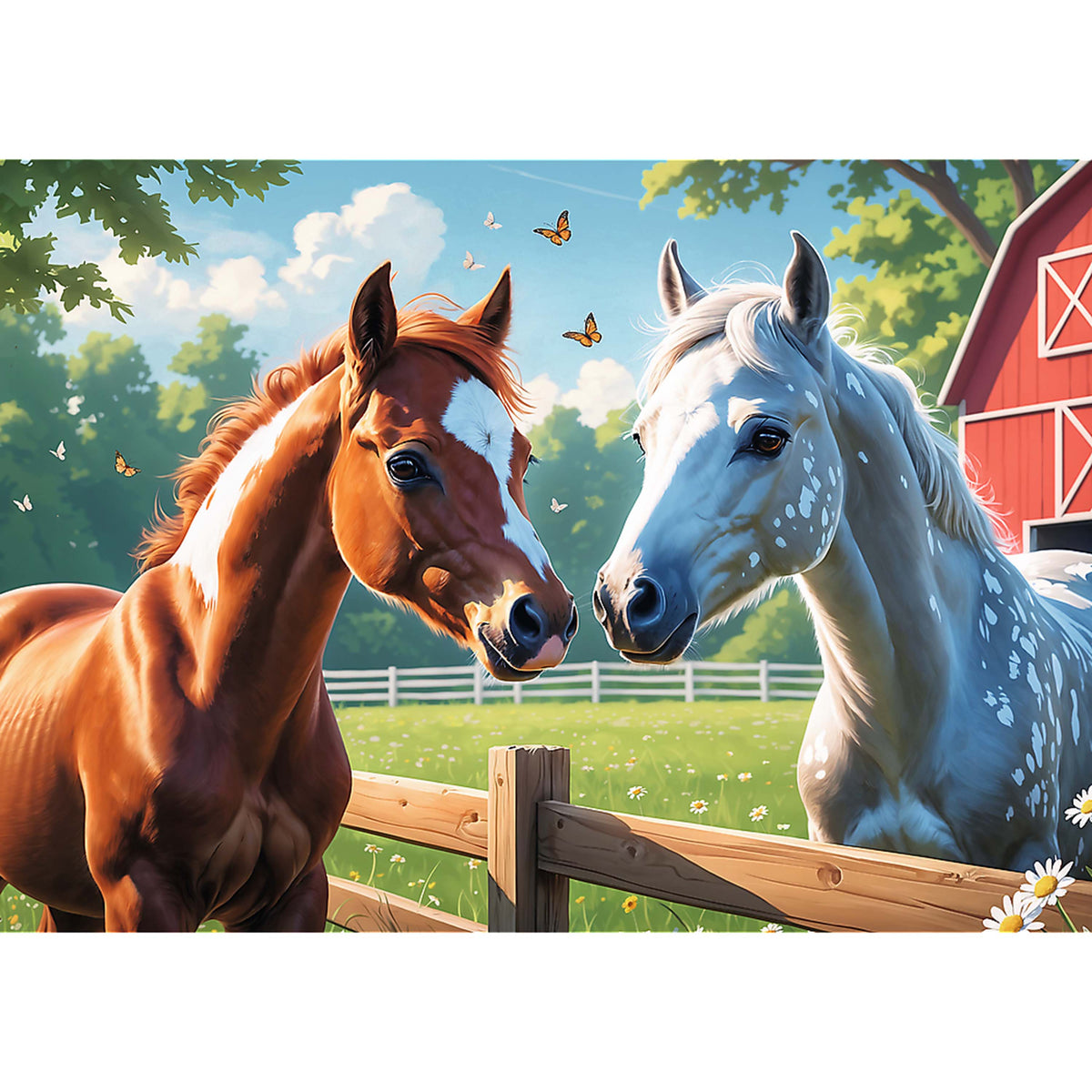 Kids Horses In The Clearing 200 Piece Puzzle