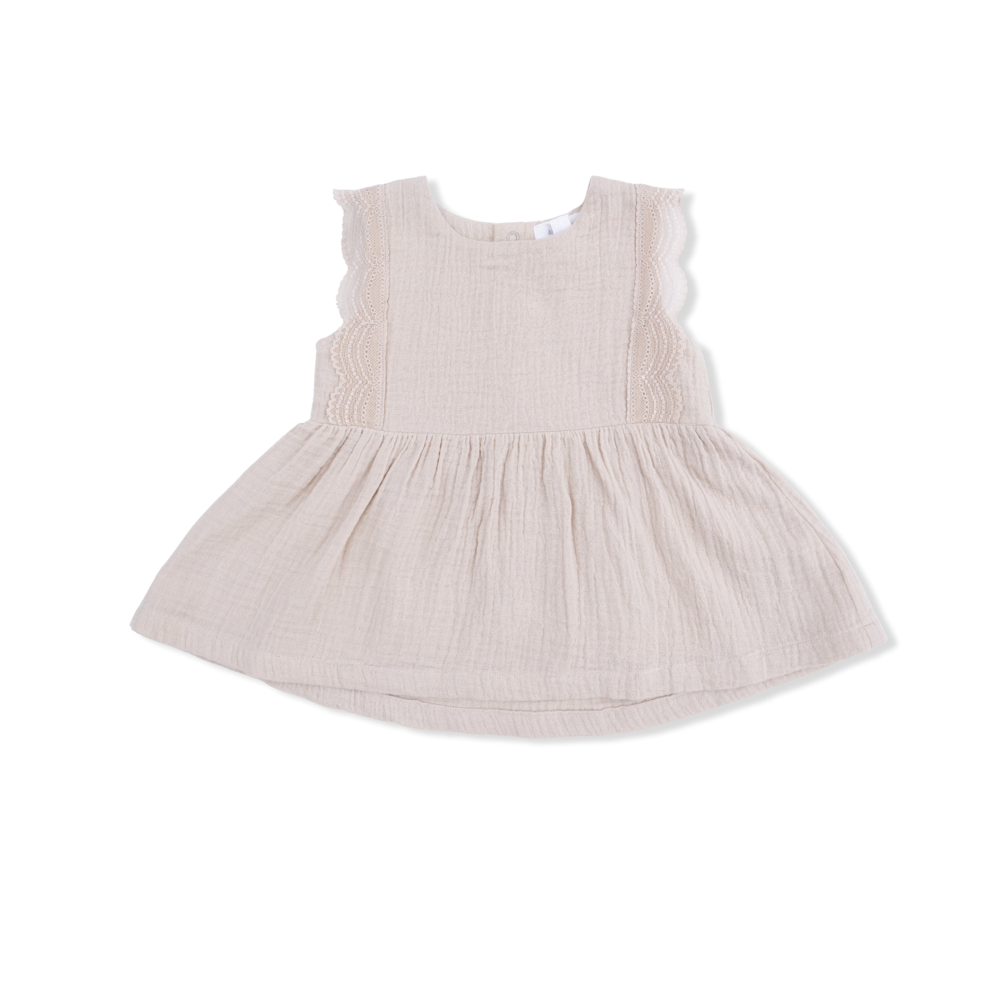 Solid Muslin French Oak - Babydoll Top With Mod Bloomer