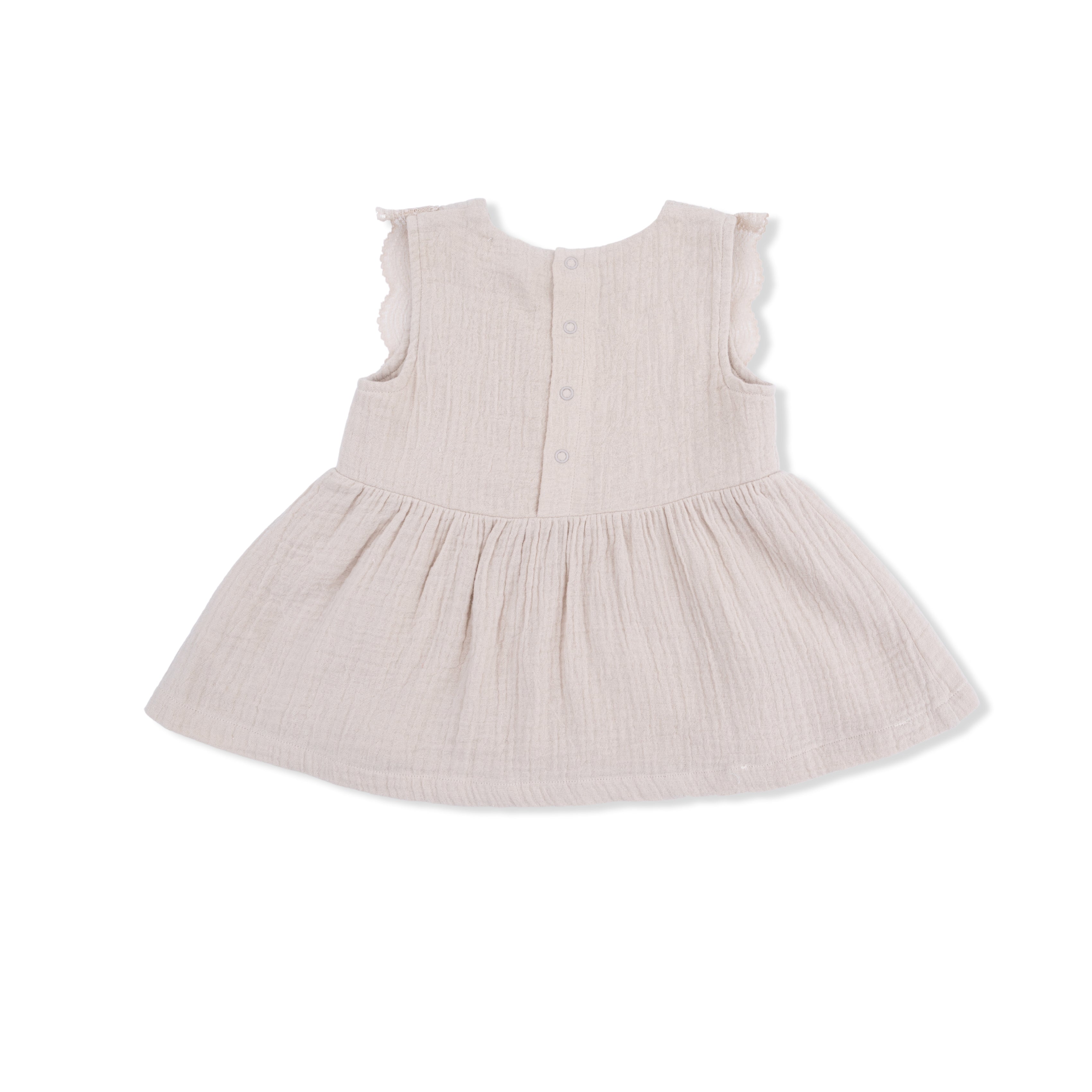 Solid Muslin French Oak - Babydoll Top With Mod Bloomer