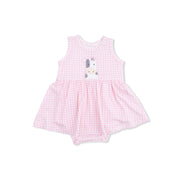 Cute Farm Animals Appliques - Tank Bodysuit Dress