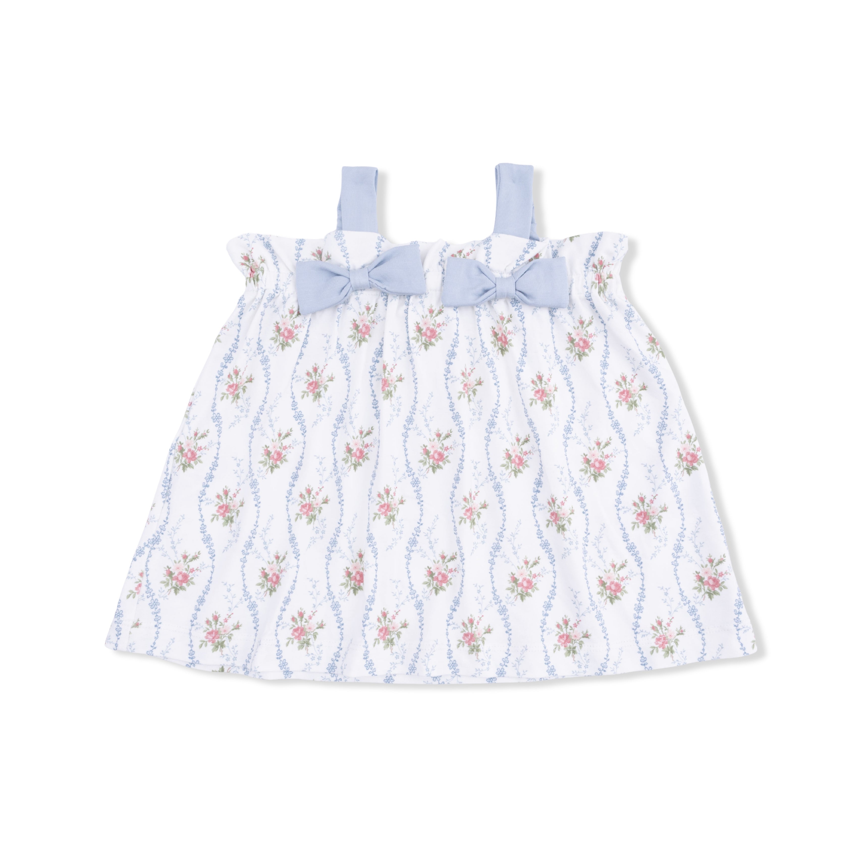 Heirloom Rose Stripe - Top With Bows And Ruffle Leg Bloomer