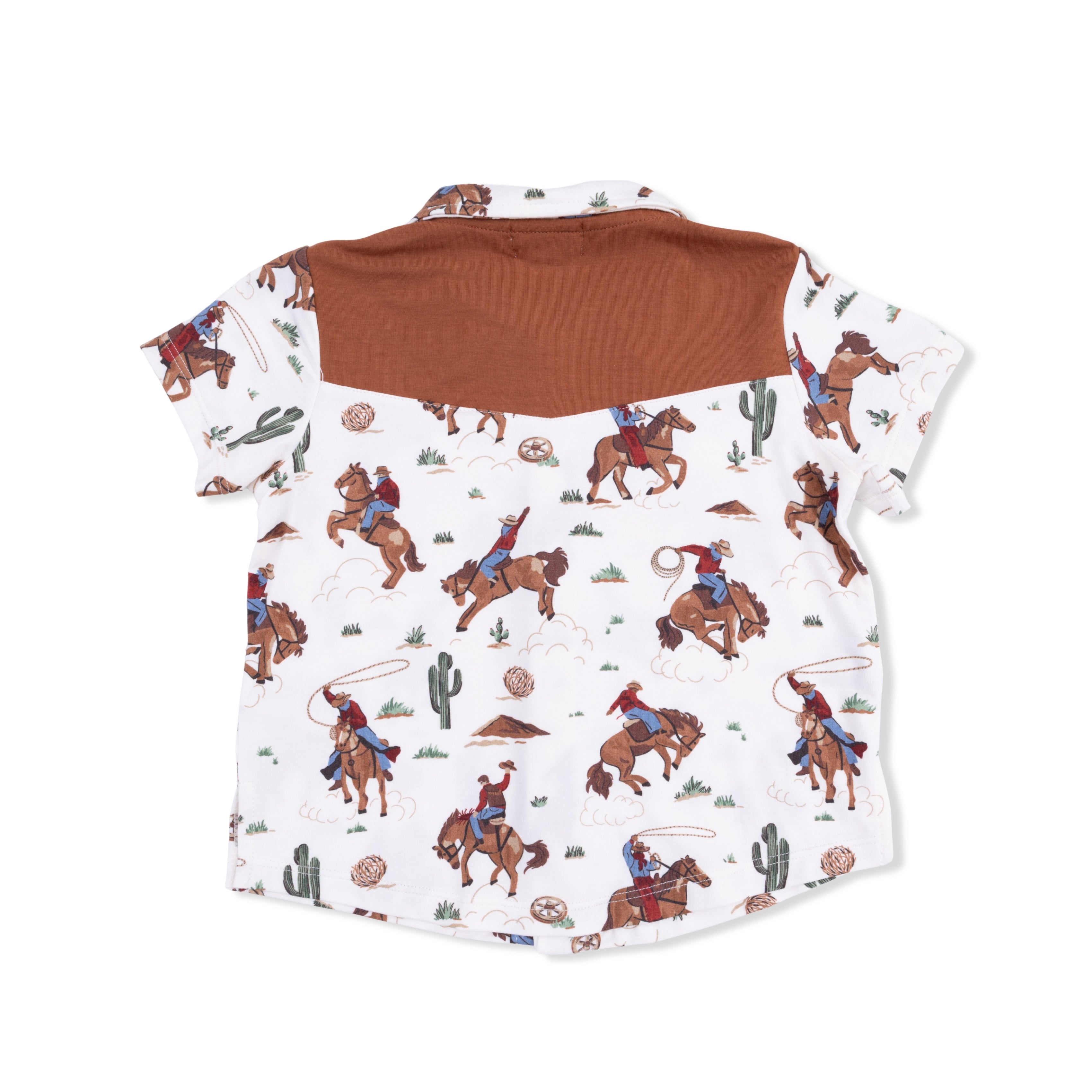 Buckaroo Western - Short Sleeve Western Pearl Snap Shirt With Casual Short