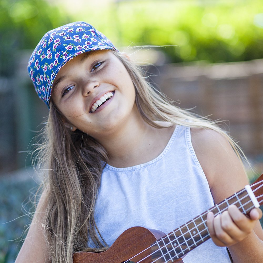 Girls Baseball Cap In Vintage Floral For Girls 2- 12 Years, Natural Cotton, Premium Quality