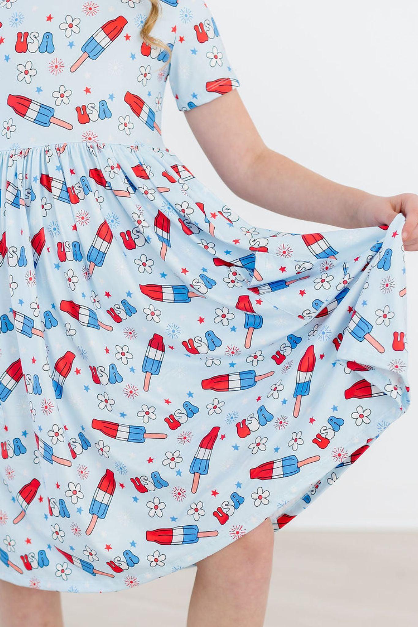 Proudly Patriotic S/s Pocket Twirl Dress