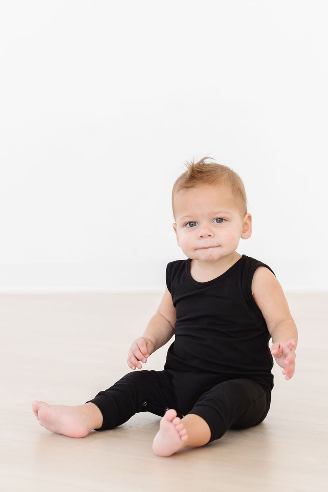 Black Tank One-piece Jogger