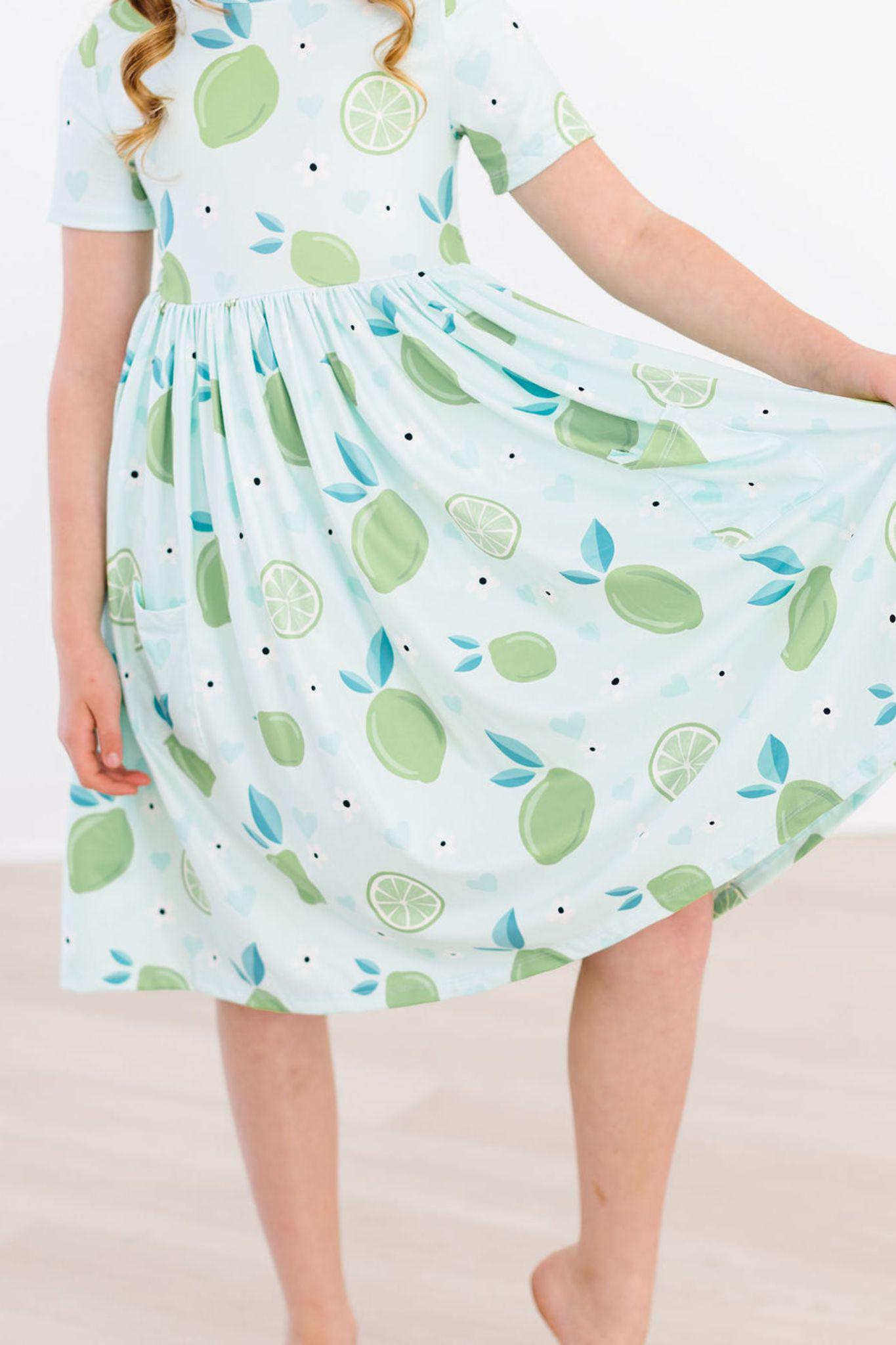 Key Lime Cutie S/s Pocket Twirl Dress