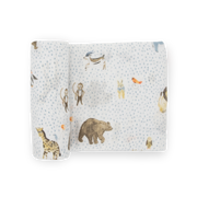 Cotton Muslin Swaddle Blanket - Party Animals