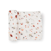 Cotton Muslin Swaddle Blanket - Mushrooms