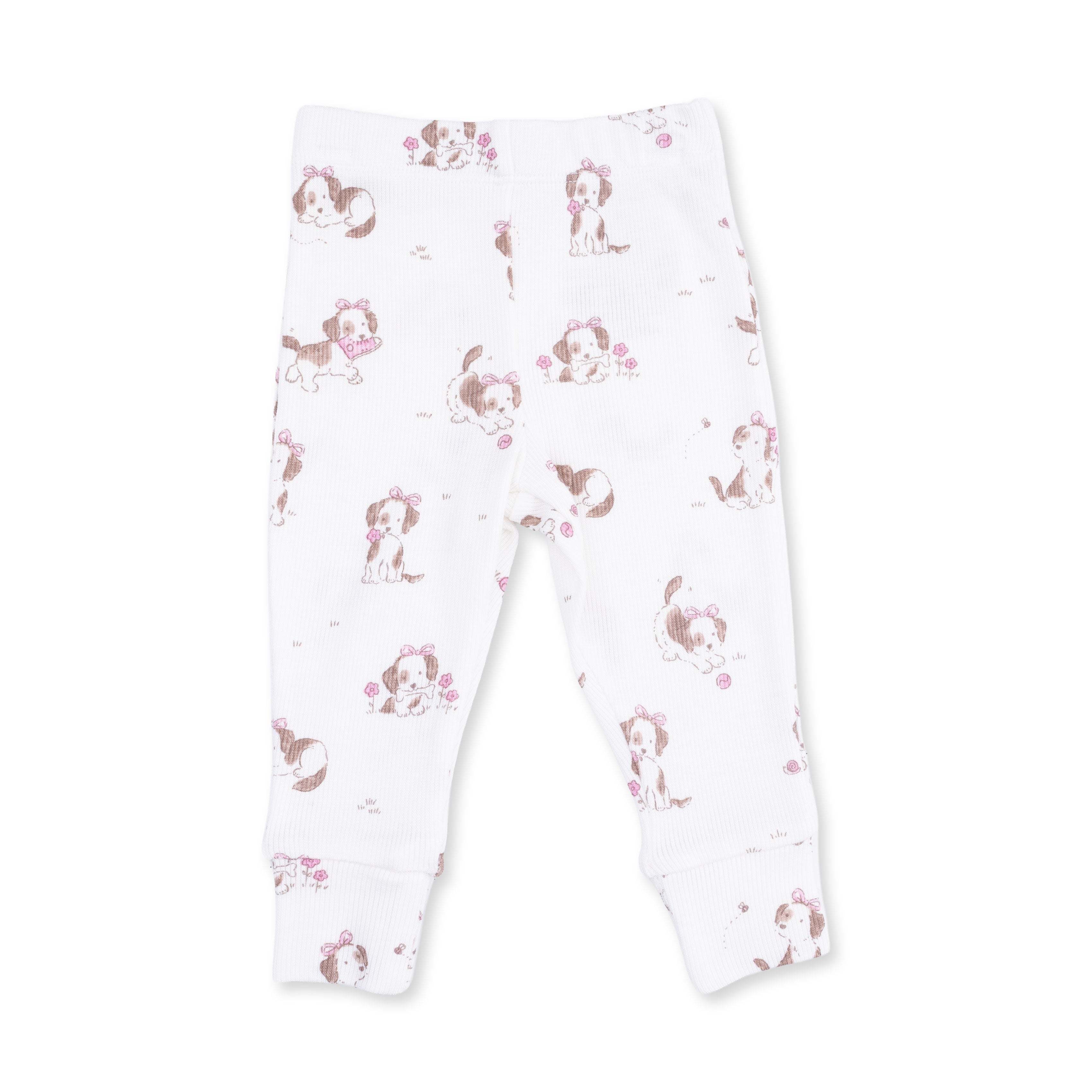 Explorer Puppy Pink - Long Sleeve Ruffle Top And Pant