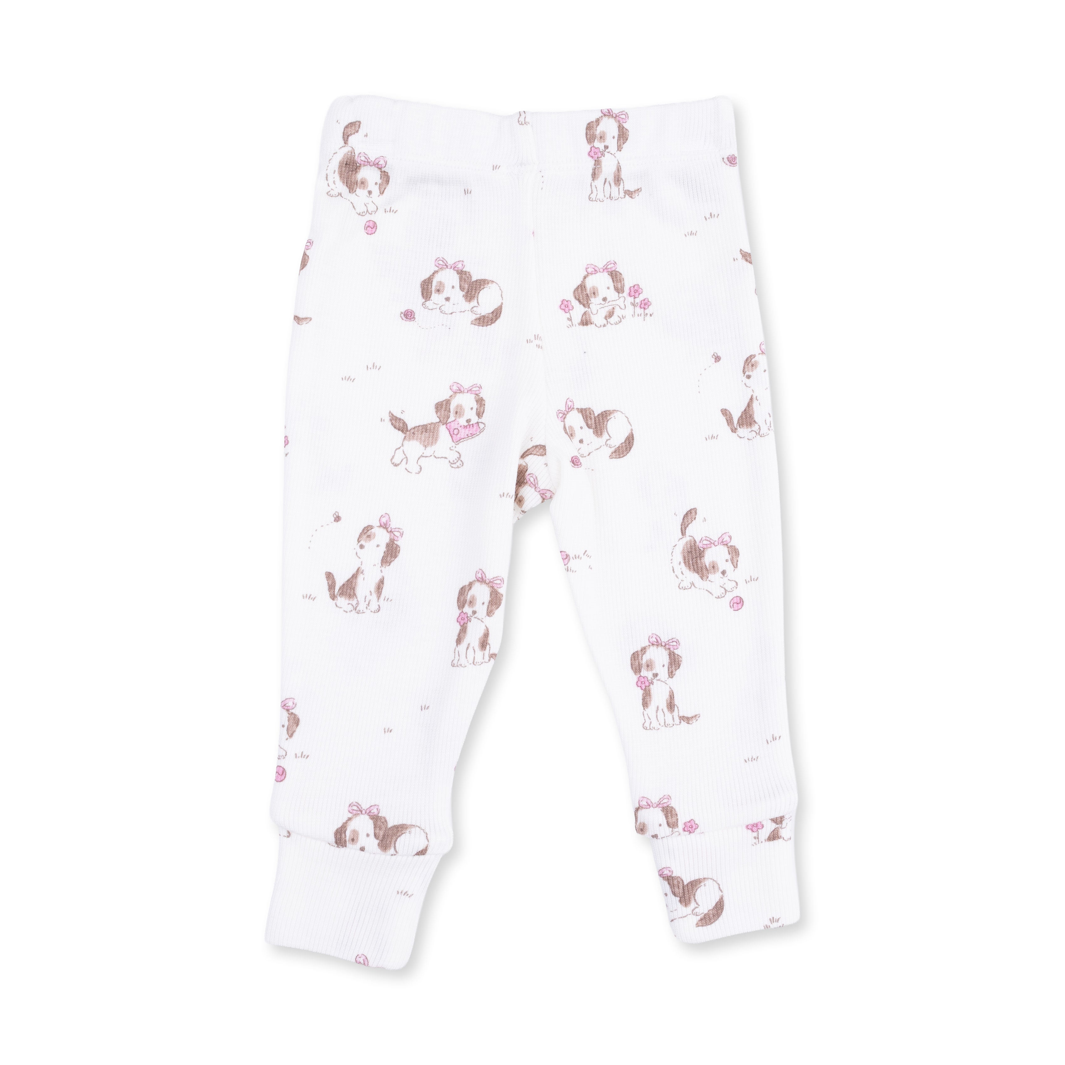 Explorer Puppy Pink - Long Sleeve Ruffle Top And Pant